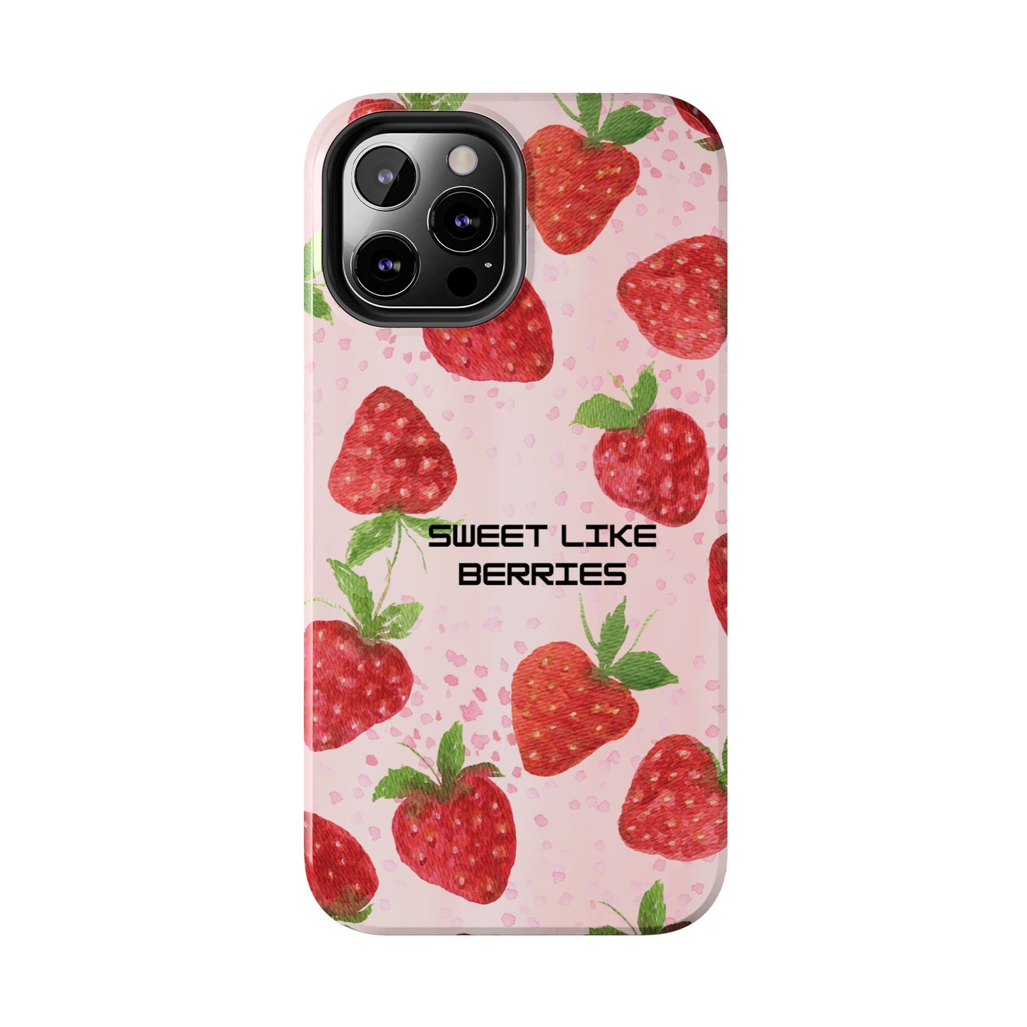 Sweet Like Berries Phone Case, Cute Tough Phone Cases, Berry Pattern Phone Cover, Berry Aesthetic Accessories, Gift for Berry Lovers