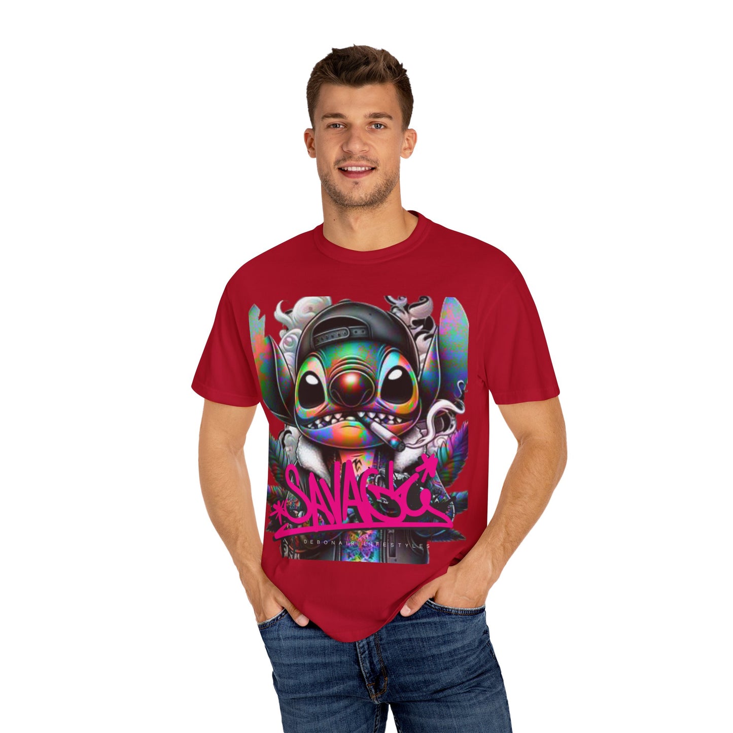 Savage Vibe Unisex Garment-Dyed T-Shirt, Streetwear, Graphic Tee, Cool Casual Wear, Unique Gift, Art-Inspired Fashion