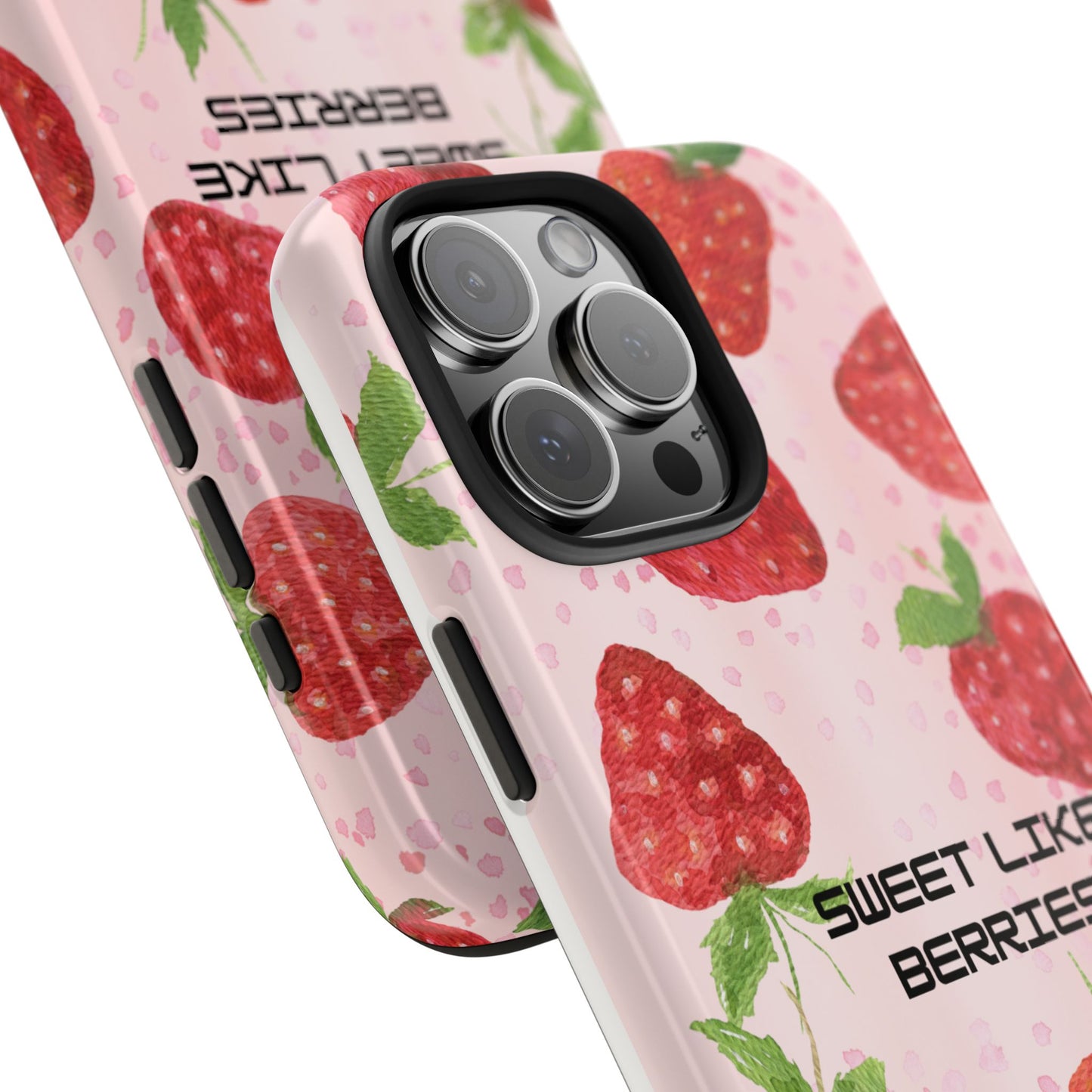 Sweet Like Berries Phone Case, Cute Tough Phone Cases, Berry Pattern Phone Cover, Berry Aesthetic Accessories, Gift for Berry Lovers