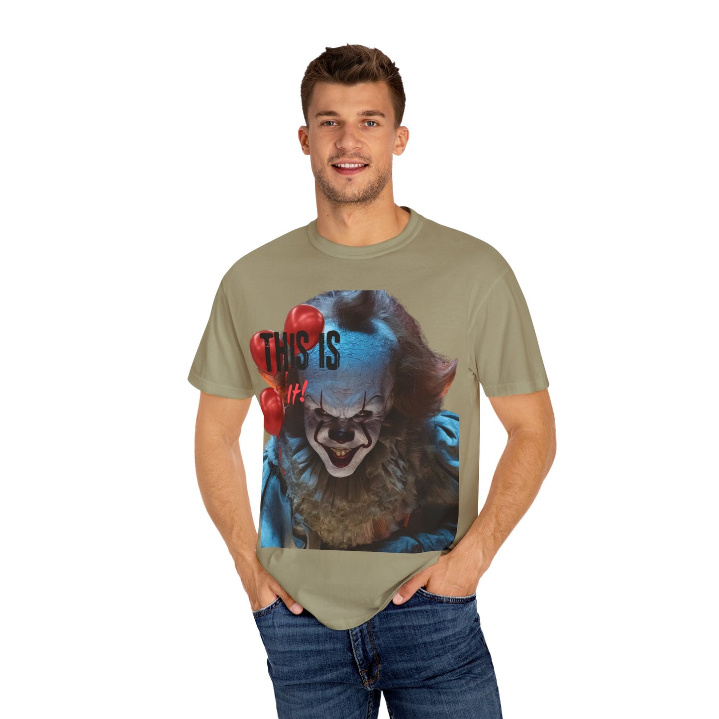 Creepy Clown Graphic Tee - Perfect for Halloween, Horror Movie Lovers, Unisex Gift, Casual Wear, Spooky Events