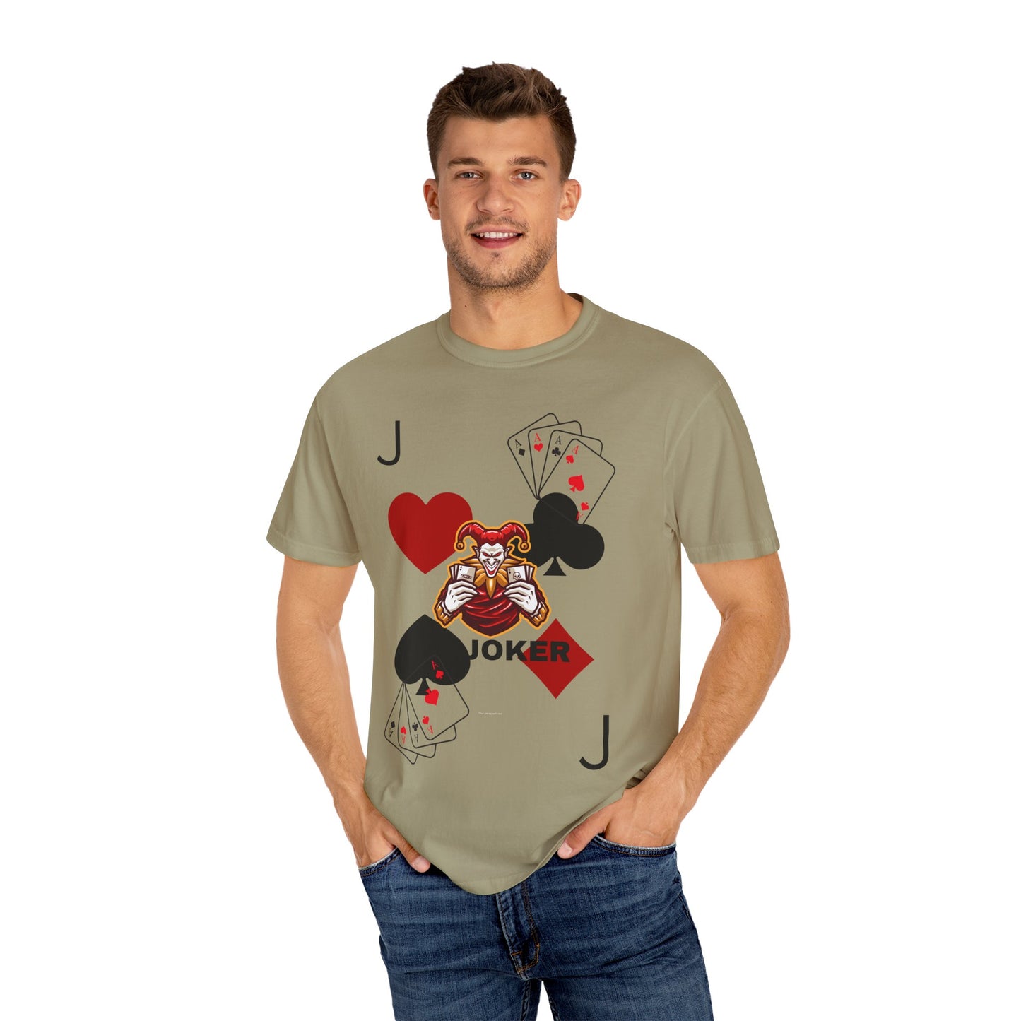 Joker Inspired Unisex Garment-Dyed T-Shirt - Perfect for Gamers, Fun Parties, Costume Events, Casual Wear, Gift Ideas