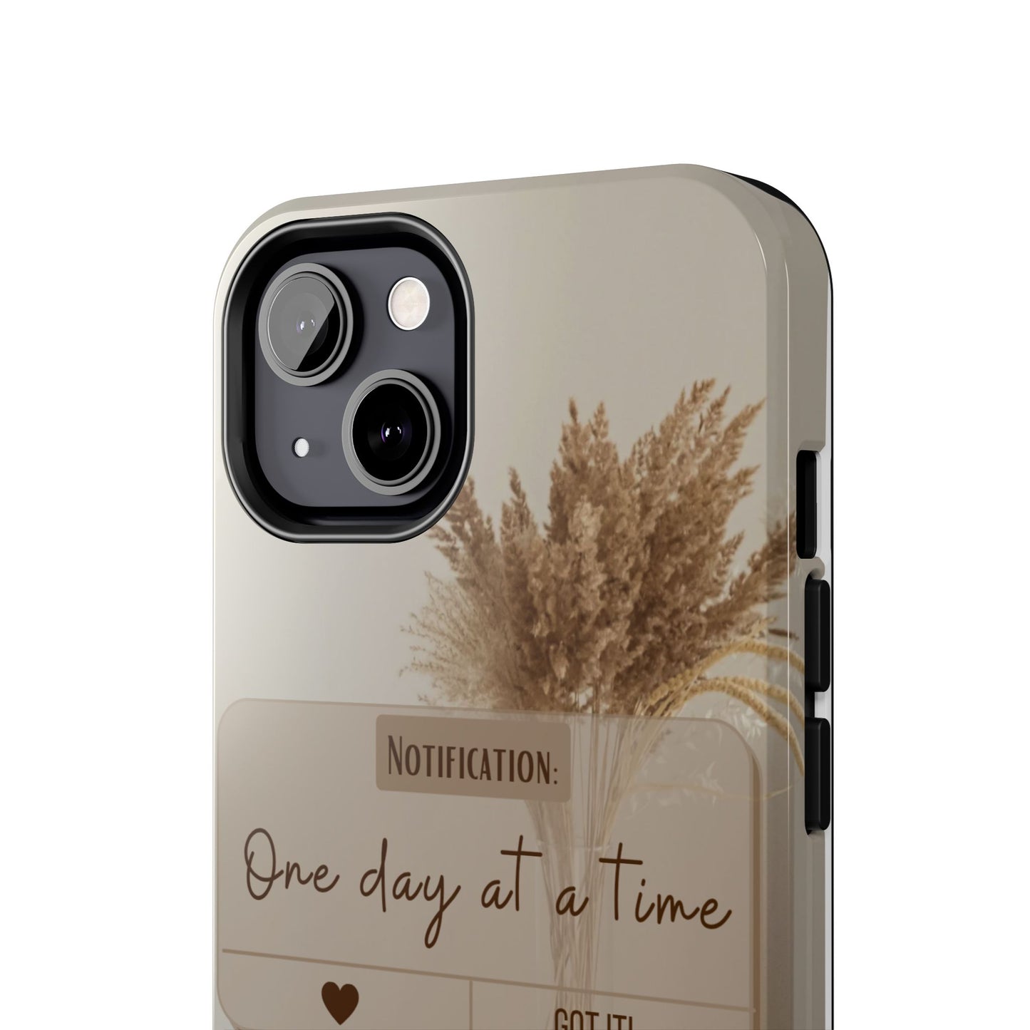 Motivational Tough Phone Cases - One Day at a Time, Durable Cases for Daily Inspiration, Gift for Students and Professionals