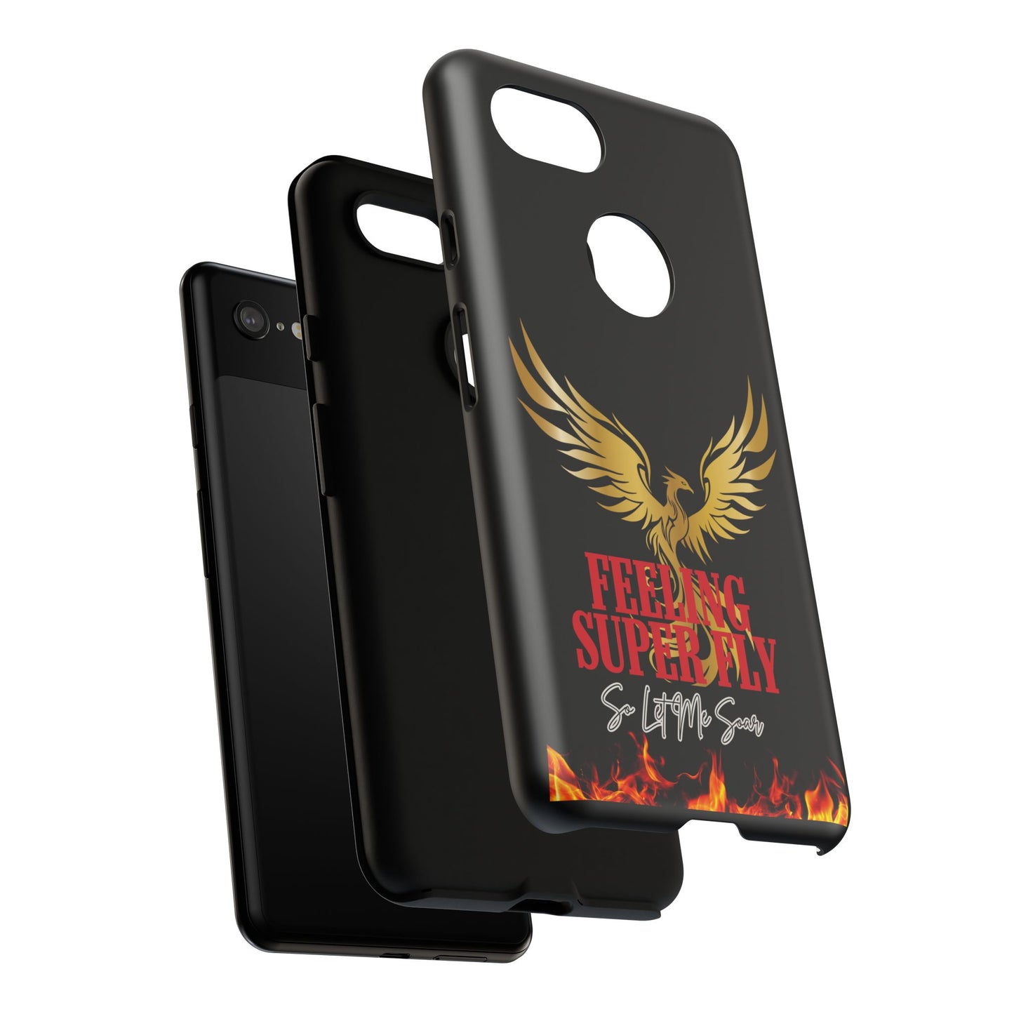 Phoenix Design Tough Phone Case | Feeling Super Fly | Gift for Trendsetters, Stylish Protection, Birthday, Holiday Cell Cover