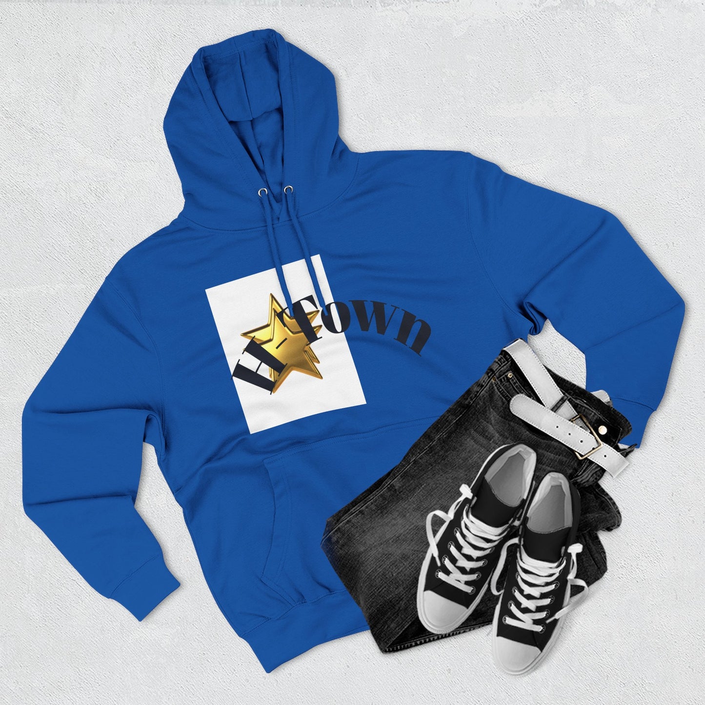 H-Town Fleece Hoodie, Cozy Sweatshirt for Urban Flair, Perfect for Casual Wear, Gifts for Friends, Street Style Essential, Unisex Hoodie