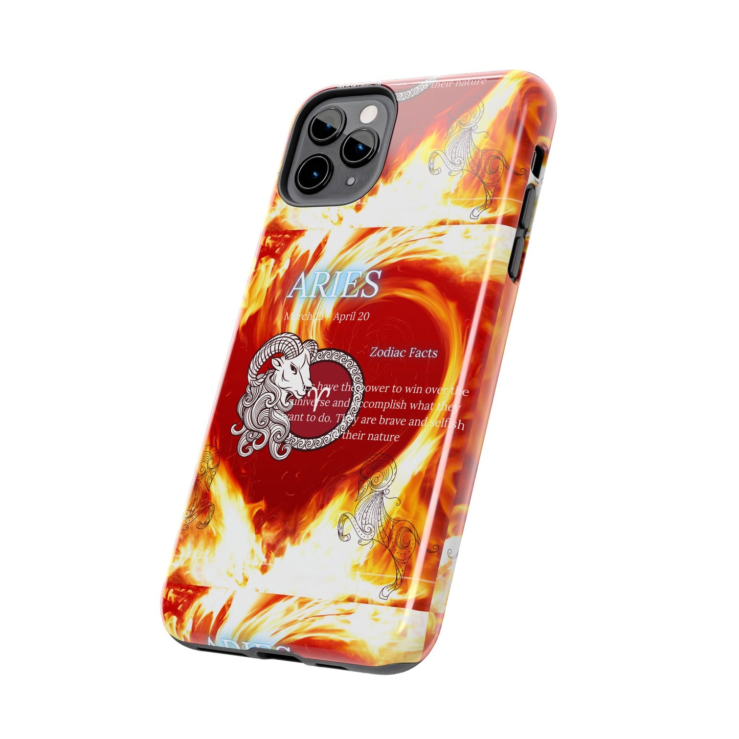 Aries Zodiac Phone Cases, Astrology, Bold Design, Gift for Her, Unique, Durable Cellphone Cover