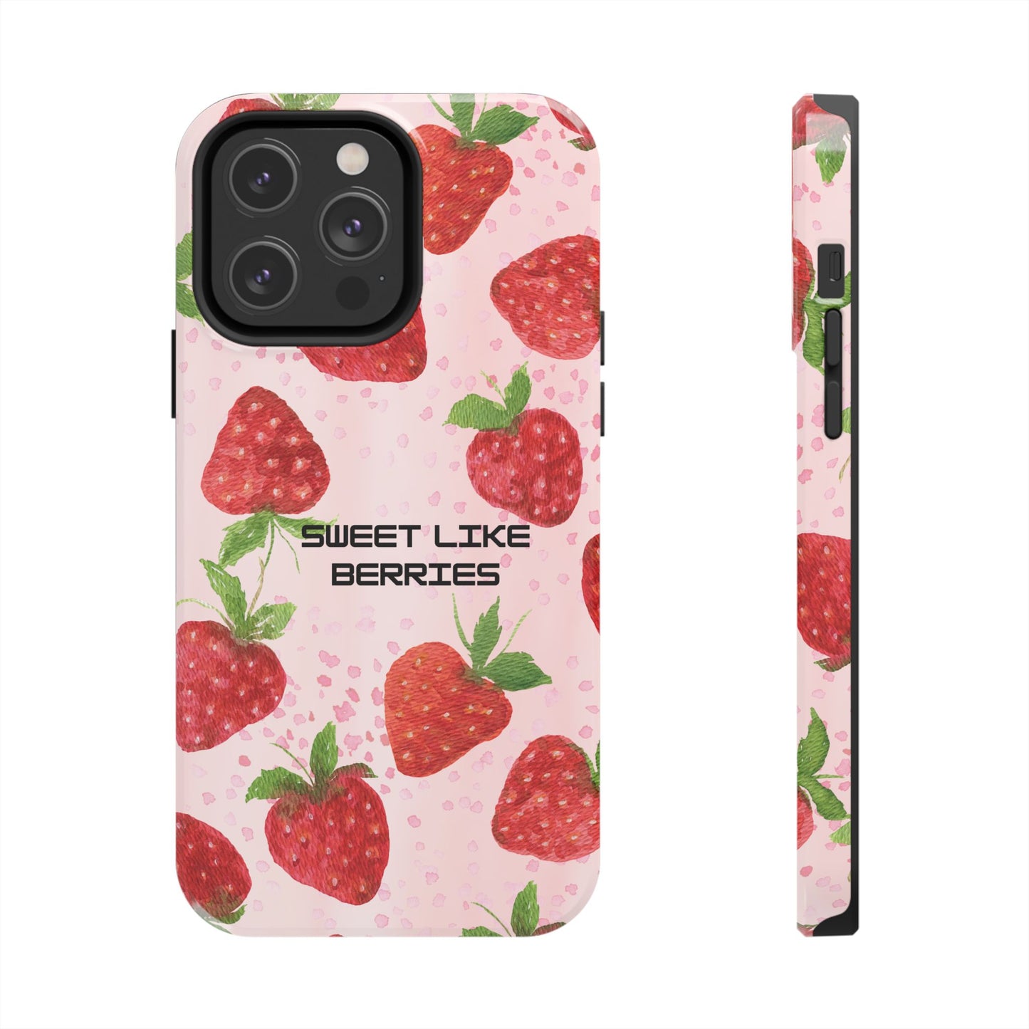 Sweet Like Berries Phone Case, Cute Tough Phone Cases, Berry Pattern Phone Cover, Berry Aesthetic Accessories, Gift for Berry Lovers
