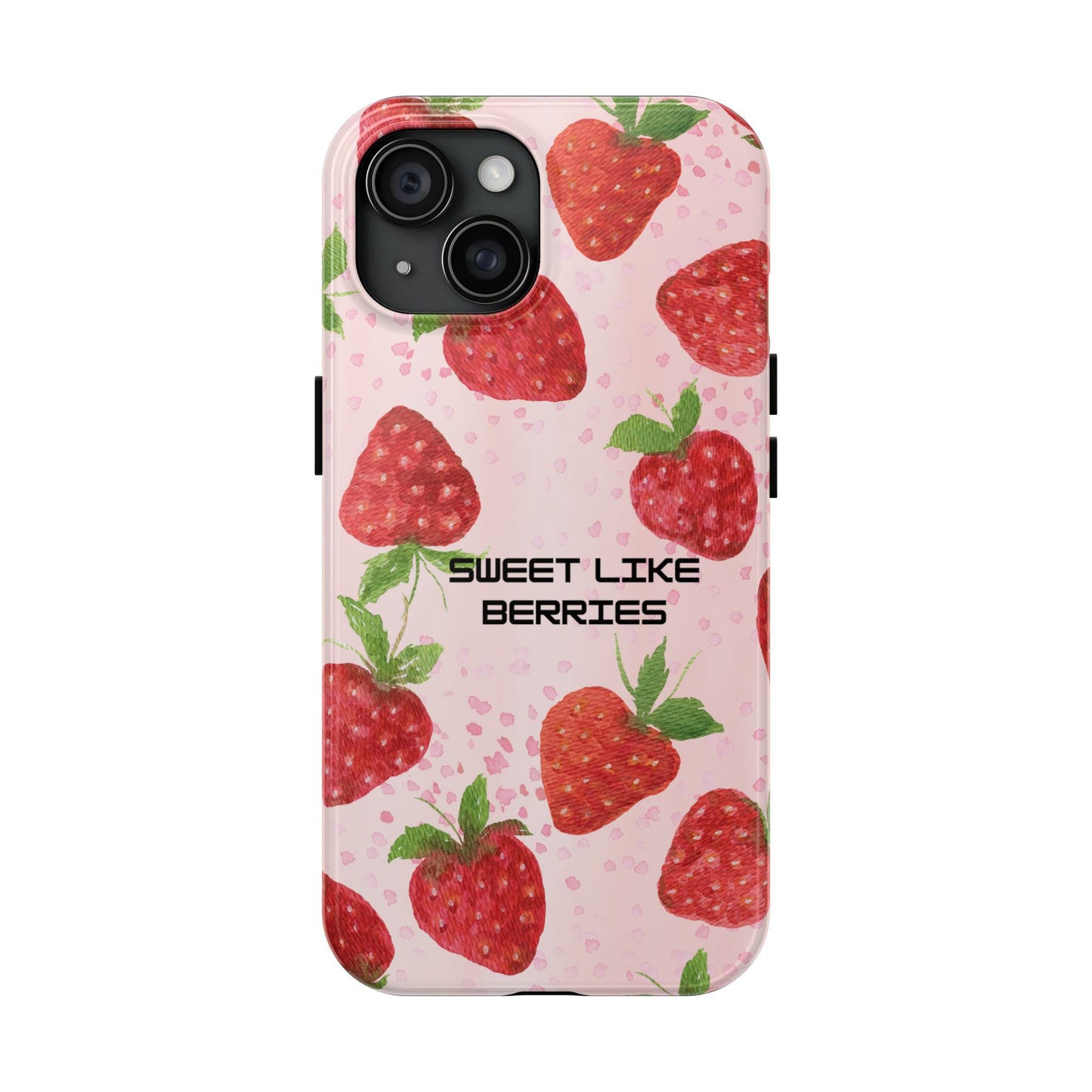 Sweet Like Berries Phone Case, Cute Tough Phone Cases, Berry Pattern Phone Cover, Berry Aesthetic Accessories, Gift for Berry Lovers