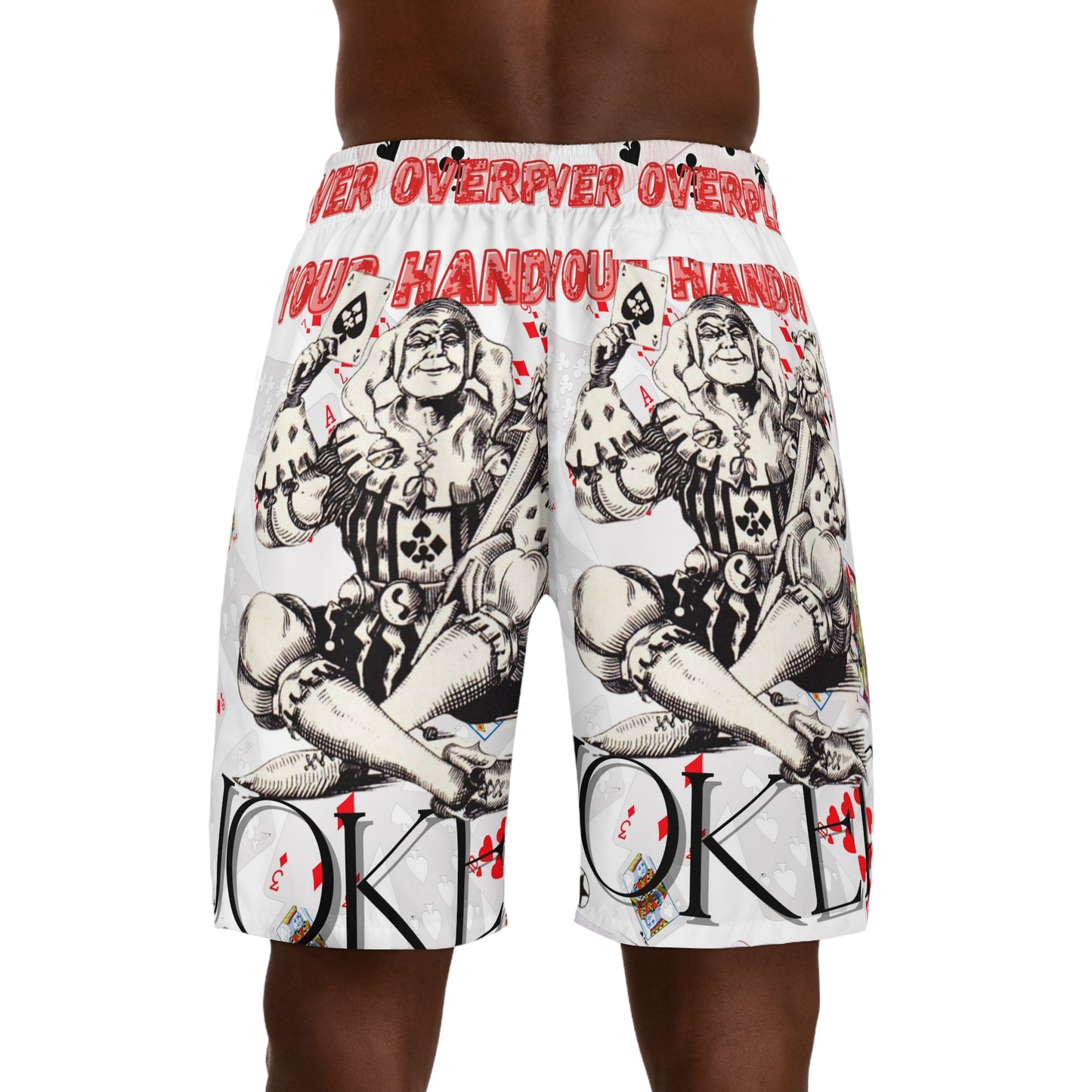 Joker Graphic Men's Jogger Shorts, Casual Summer Shorts, Playful Streetwear, Gift for Gamers, Comfortable Activewear