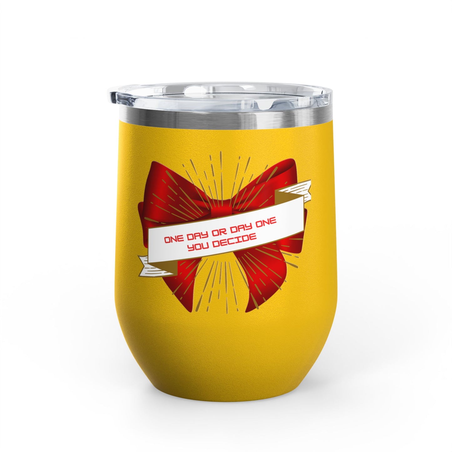 Stylish Wine Tumbler, 12oz - Perfect Gift for Wine Lovers, Celebrations, Birthday, Parties, Stylish Drinkware, One Day or Day One