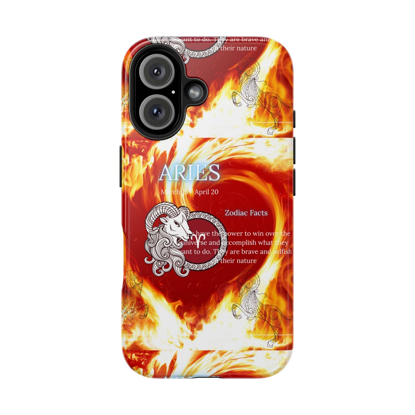Aries Zodiac Phone Cases, Astrology, Bold Design, Gift for Her, Unique, Durable Cellphone Cover