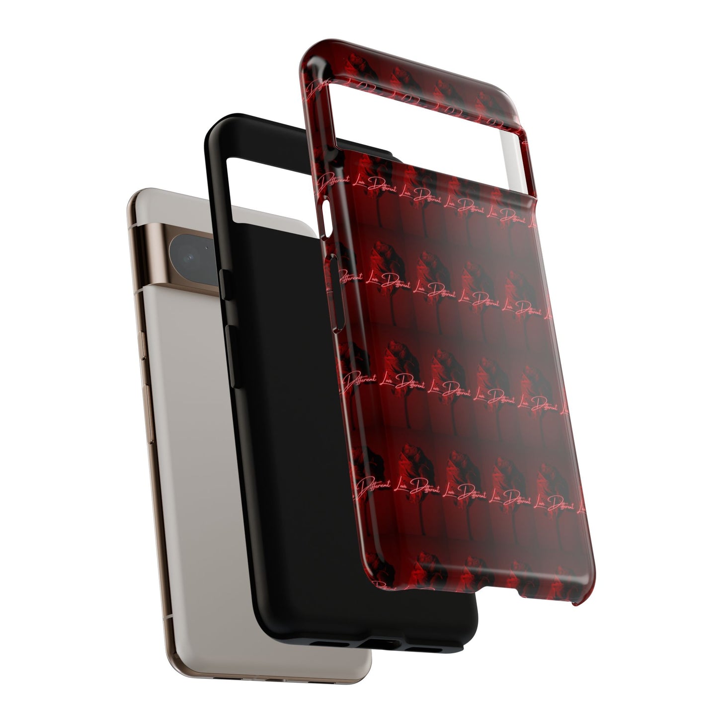 Red Patterned Phone Case | Tough Cases for Stylish Protection, Trendy Cell Cover, Unique Gifts for Tech Lovers, Modern Design