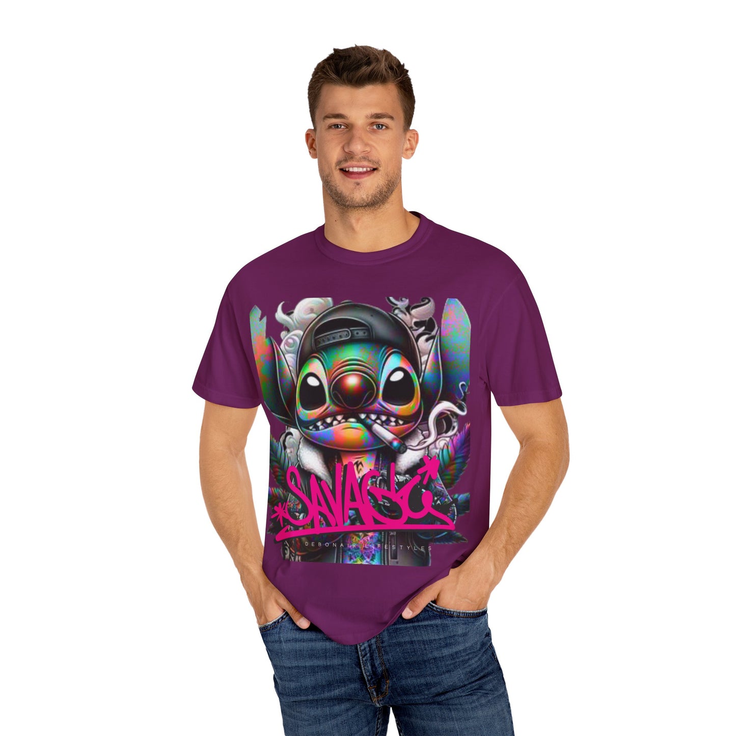 Savage Vibe Unisex Garment-Dyed T-Shirt, Streetwear, Graphic Tee, Cool Casual Wear, Unique Gift, Art-Inspired Fashion