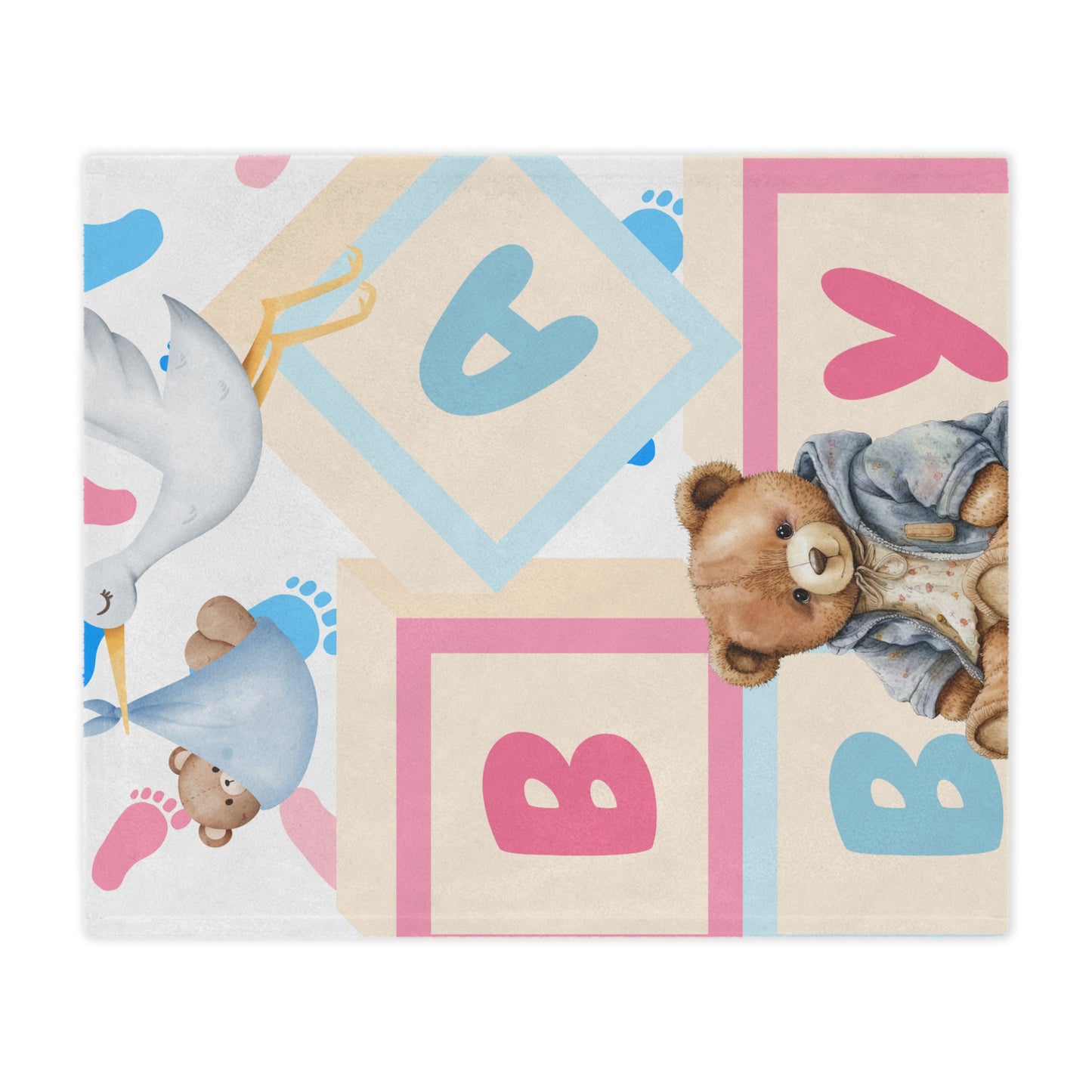 Baby Minky Blanket, Cozy Newborn Blanket, Cute Baby Shower Gift, Nursery Decor Blanket, Soft Plush Baby Blanket