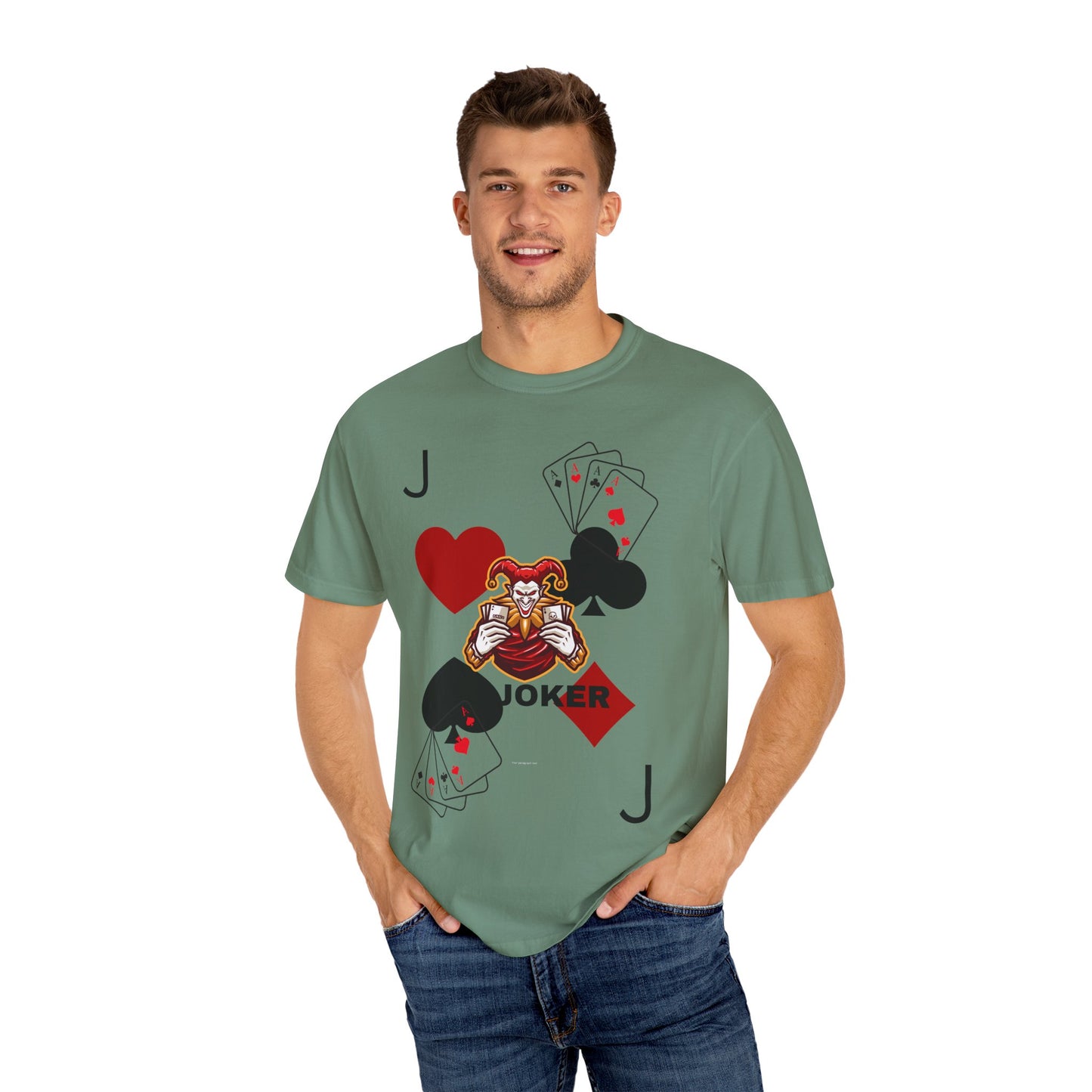 Joker Inspired Unisex Garment-Dyed T-Shirt - Perfect for Gamers, Fun Parties, Costume Events, Casual Wear, Gift Ideas