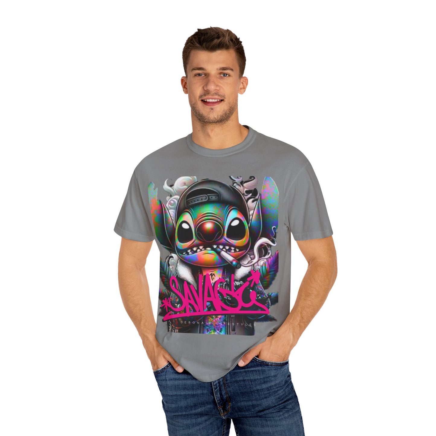 Savage Vibe Unisex Garment-Dyed T-Shirt, Streetwear, Graphic Tee, Cool Casual Wear, Unique Gift, Art-Inspired Fashion