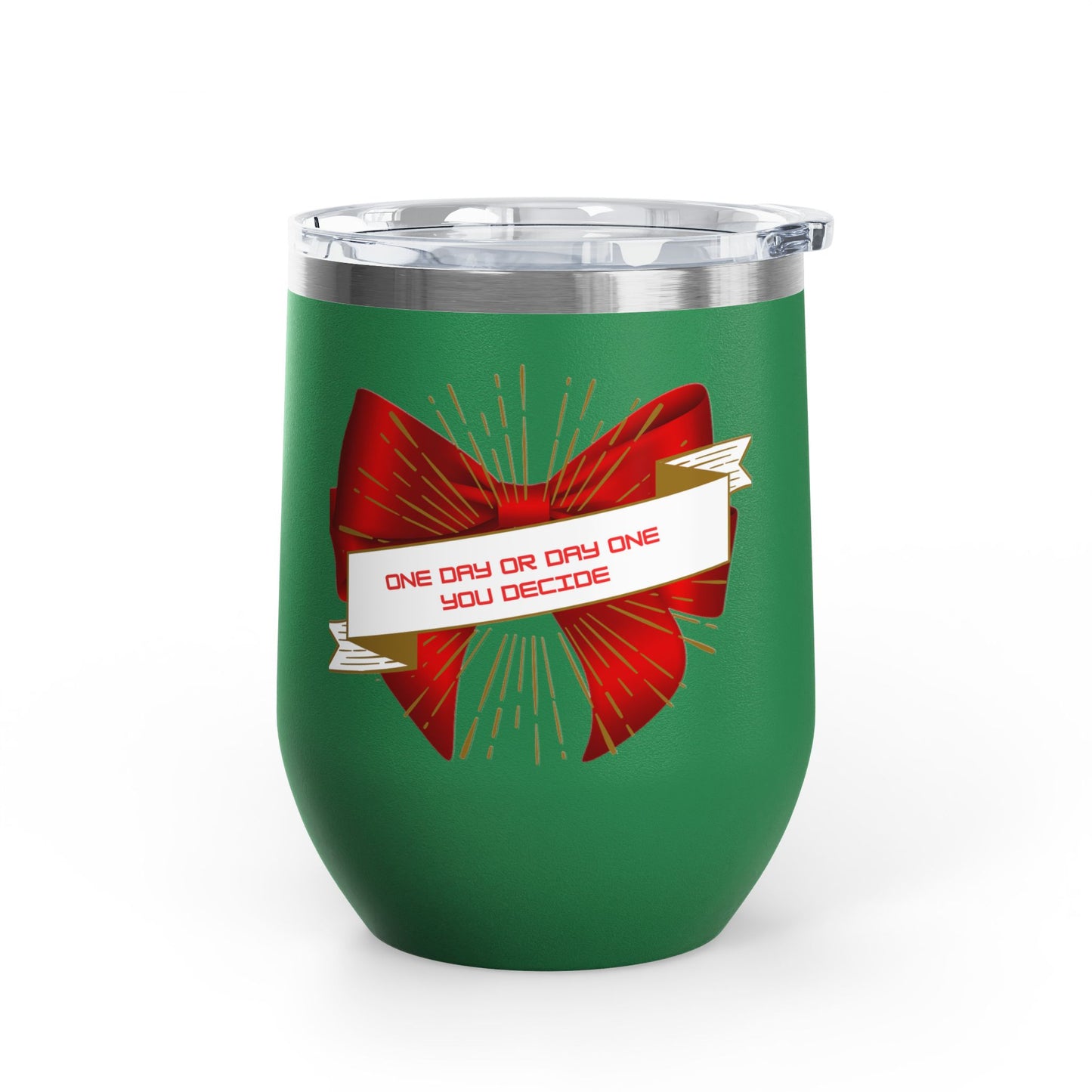 Stylish Wine Tumbler, 12oz - Perfect Gift for Wine Lovers, Celebrations, Birthday, Parties, Stylish Drinkware, One Day or Day One