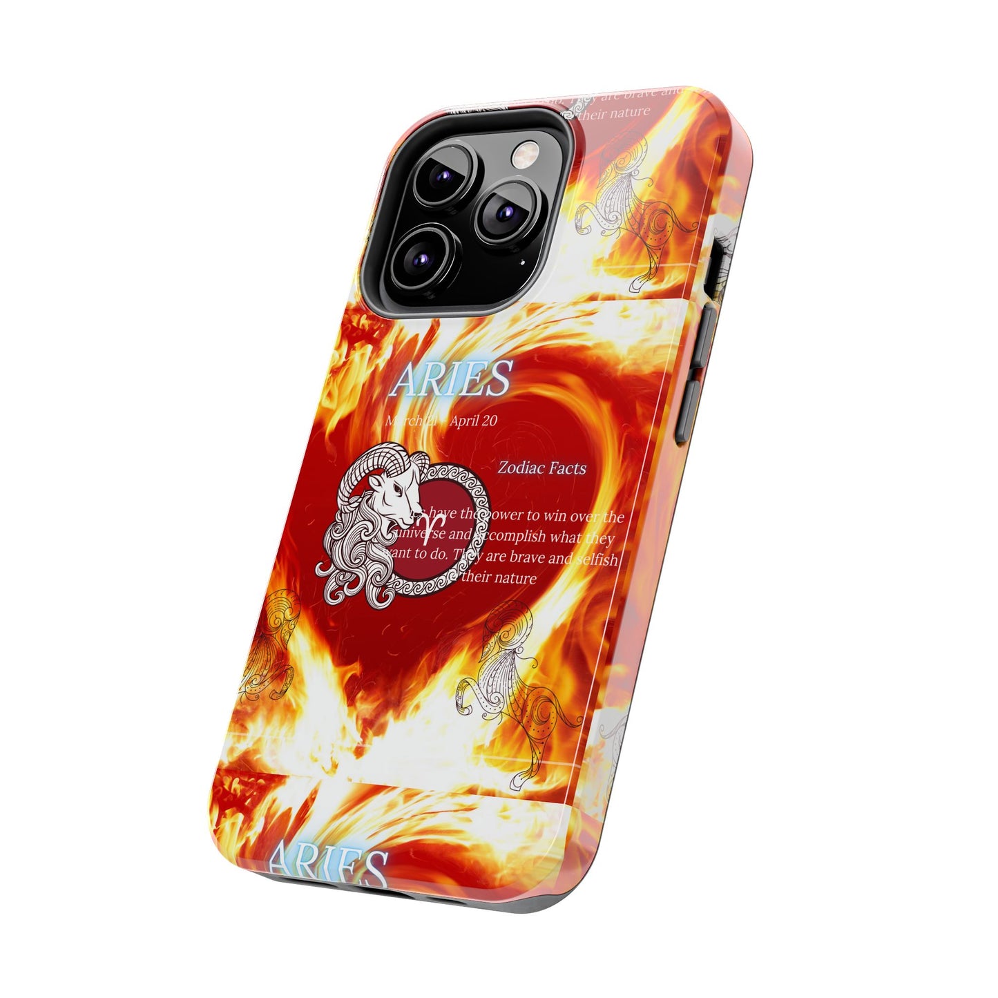 Aries Zodiac Phone Cases, Astrology, Bold Design, Gift for Her, Unique, Durable Cellphone Cover