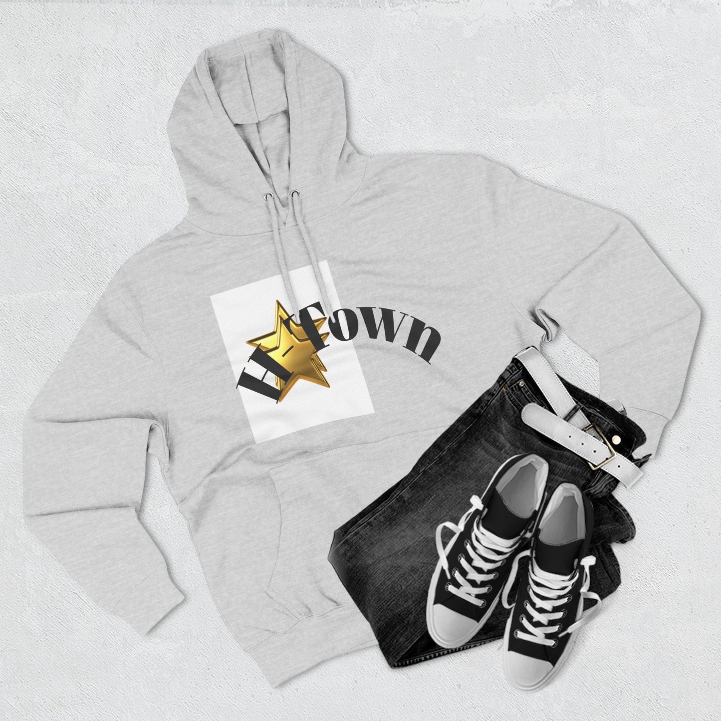 H-Town Fleece Hoodie, Cozy Sweatshirt for Urban Flair, Perfect for Casual Wear, Gifts for Friends, Street Style Essential, Unisex Hoodie