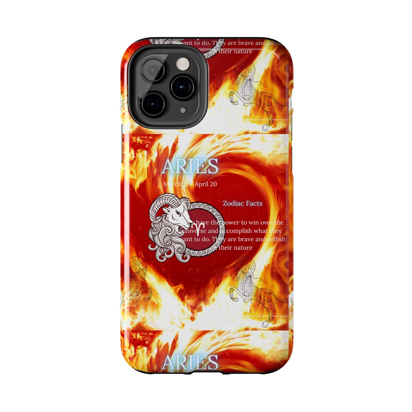 Aries Zodiac Phone Cases, Astrology, Bold Design, Gift for Her, Unique, Durable Cellphone Cover