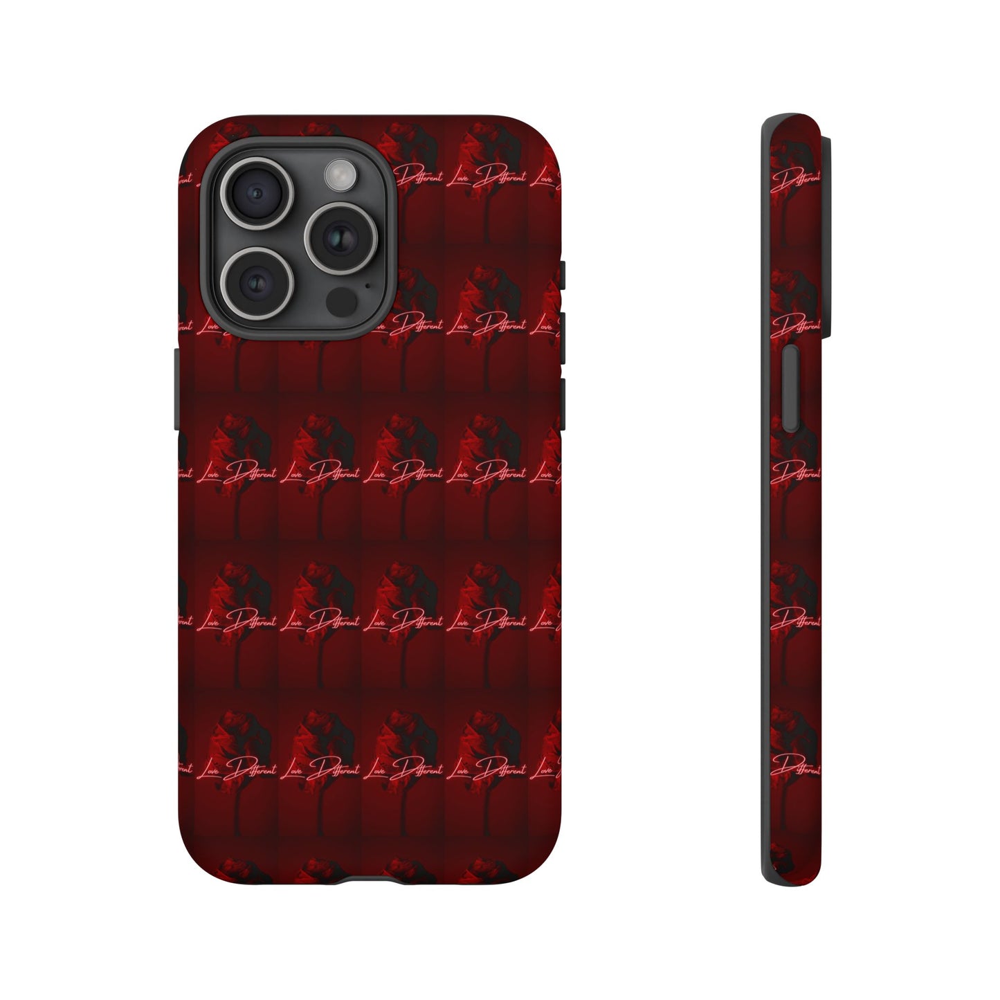 Red Patterned Phone Case | Tough Cases for Stylish Protection, Trendy Cell Cover, Unique Gifts for Tech Lovers, Modern Design