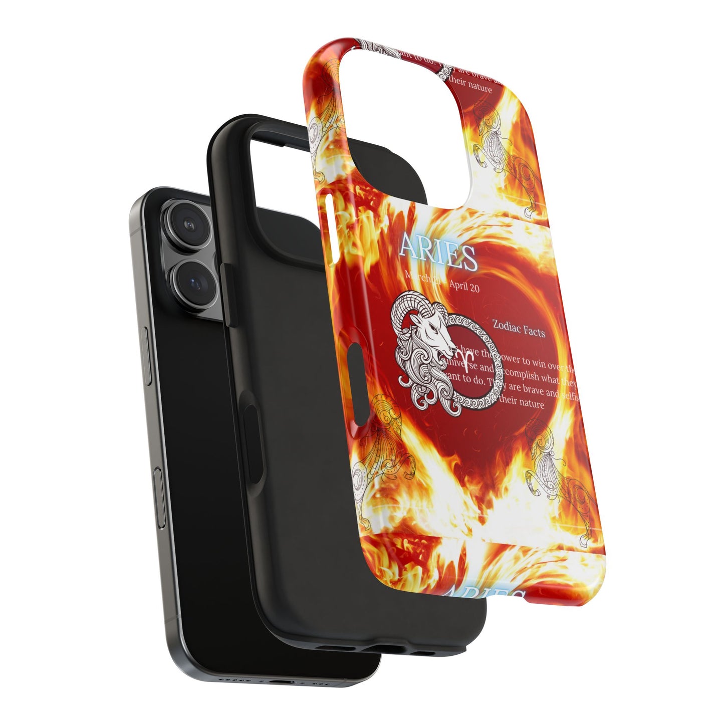 Aries Zodiac Phone Cases, Astrology, Bold Design, Gift for Her, Unique, Durable Cellphone Cover