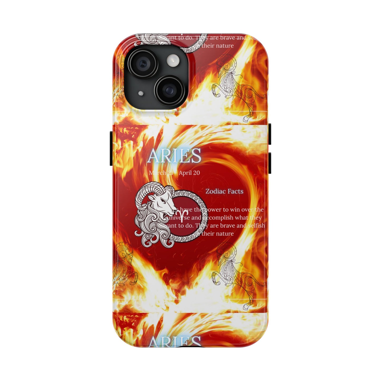 Aries Zodiac Phone Cases, Astrology, Bold Design, Gift for Her, Unique, Durable Cellphone Cover