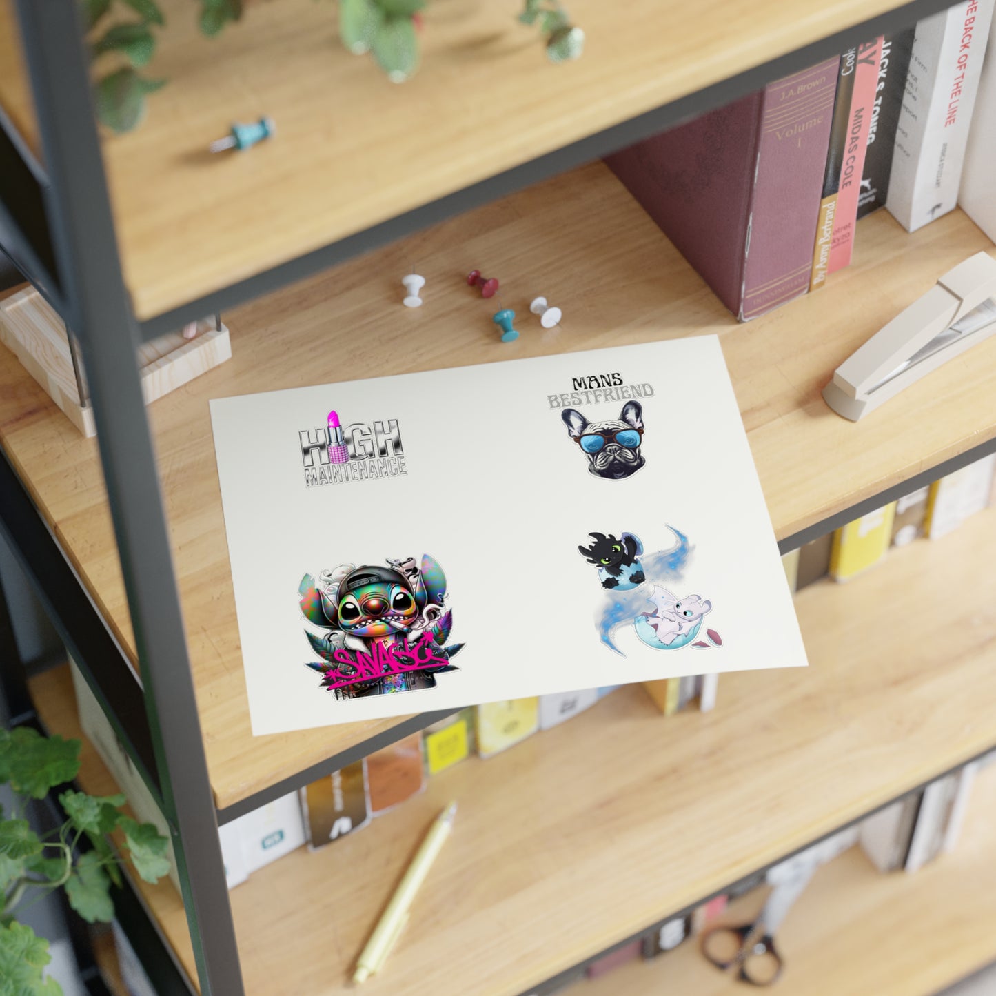 Vibrant Sticker Sheets for Fun Personalization, High Maintenance, Mans Best Friend, Cute Decor, Gifts, DIY Projects