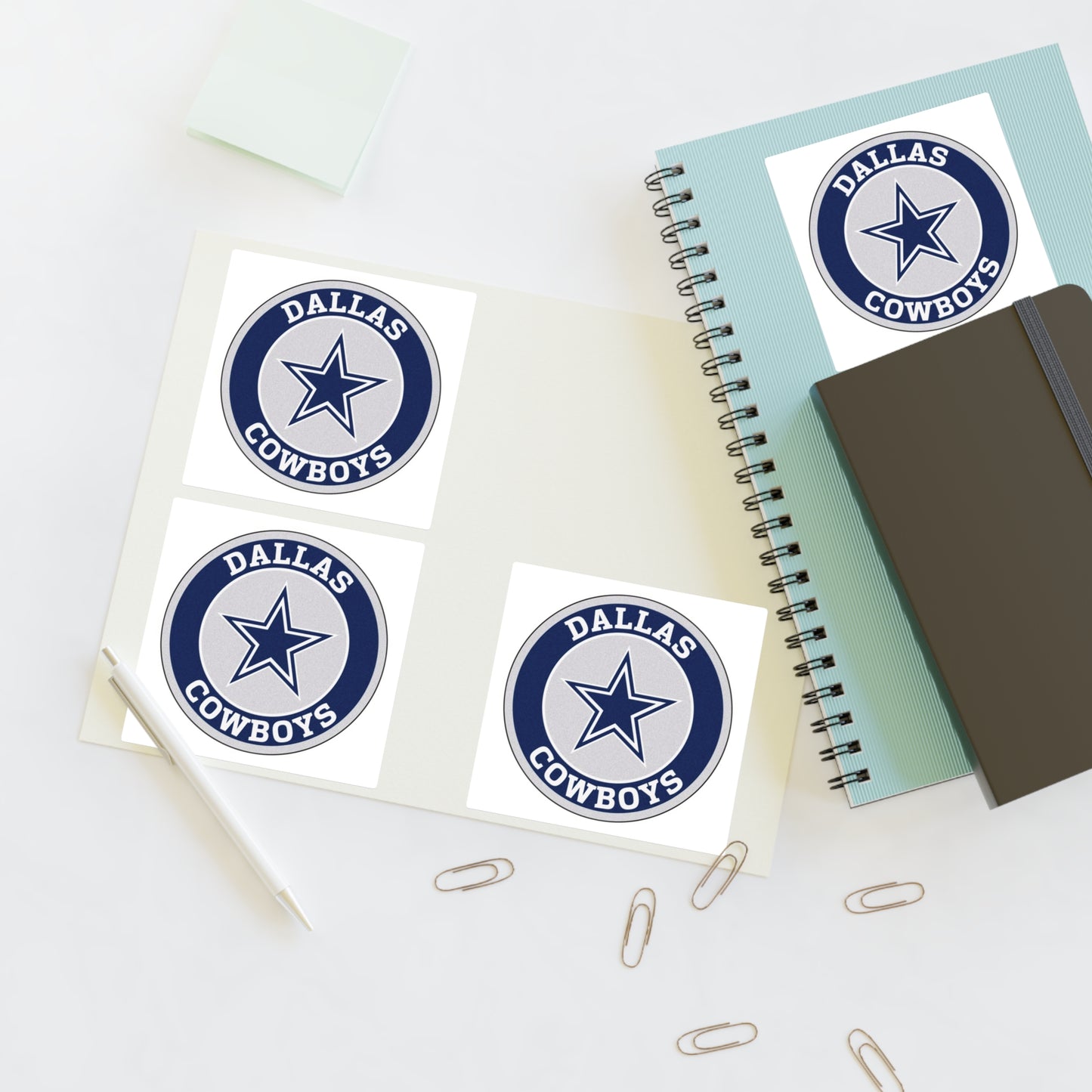 Dallas Cowboys Sticker Sheets, Team Fan Art, NFL Decor, Sports Gifts, Planner Stickers, Scrapbooking Supplies