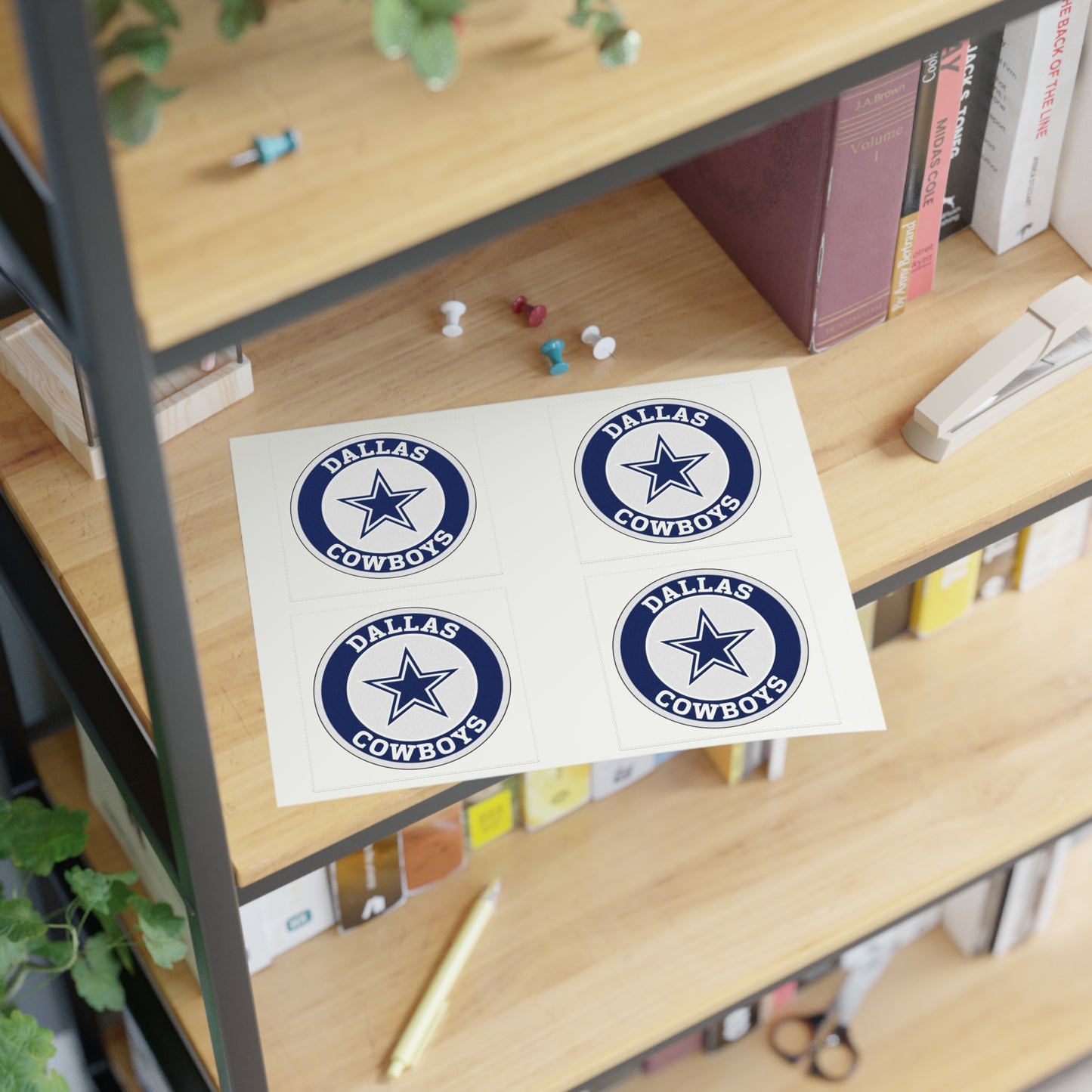 Dallas Cowboys Sticker Sheets, Team Fan Art, NFL Decor, Sports Gifts, Planner Stickers, Scrapbooking Supplies