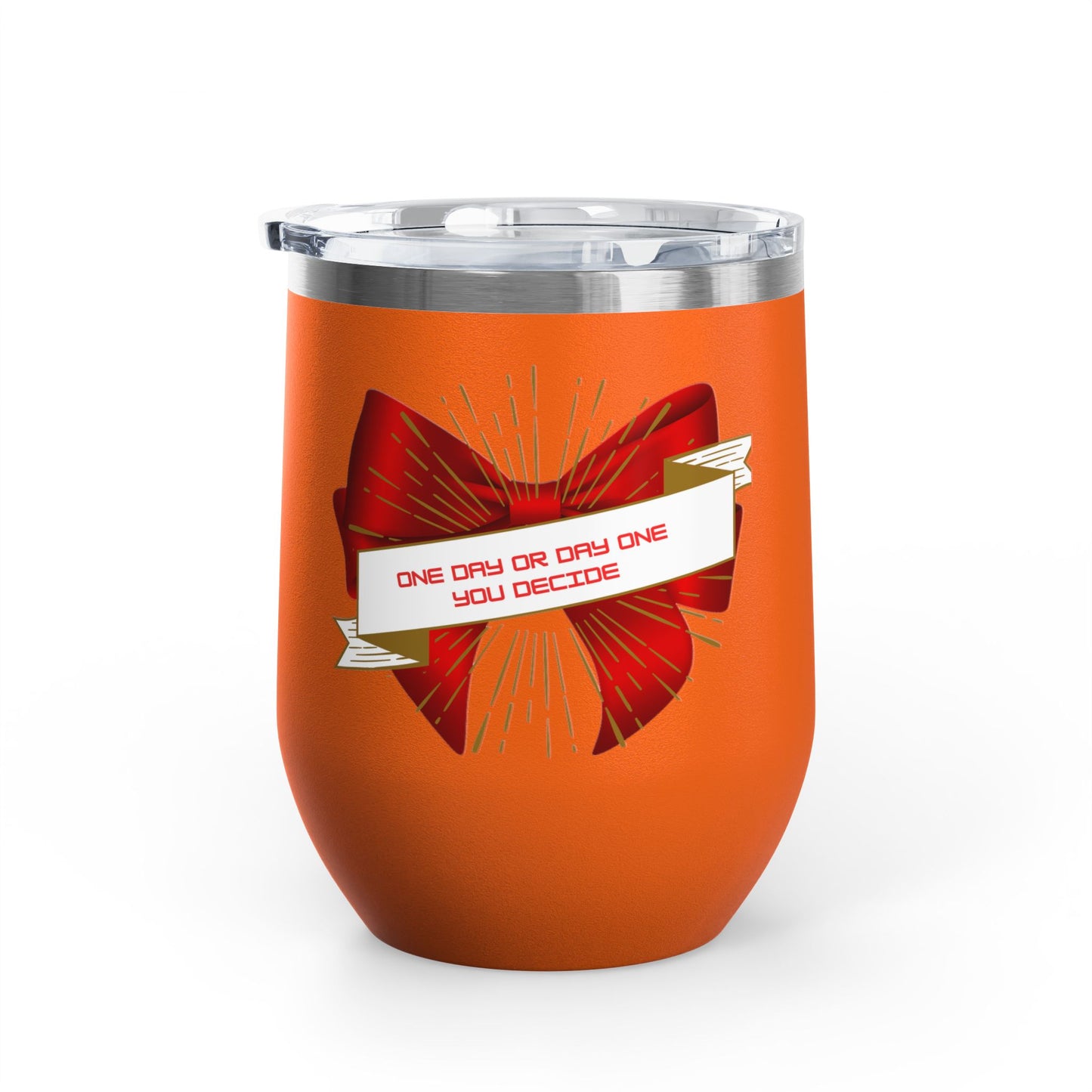 Stylish Wine Tumbler, 12oz - Perfect Gift for Wine Lovers, Celebrations, Birthday, Parties, Stylish Drinkware, One Day or Day One