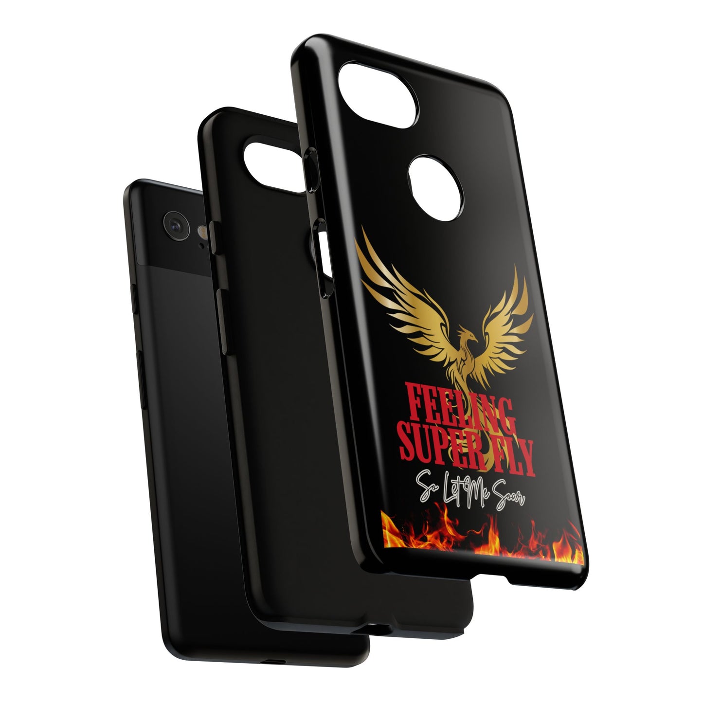 Phoenix Design Tough Phone Case | Feeling Super Fly | Gift for Trendsetters, Stylish Protection, Birthday, Holiday Cell Cover