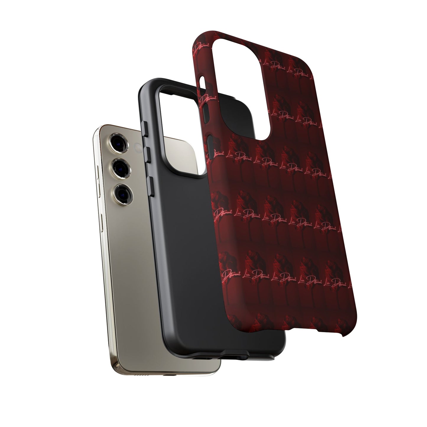 Red Patterned Phone Case | Tough Cases for Stylish Protection, Trendy Cell Cover, Unique Gifts for Tech Lovers, Modern Design