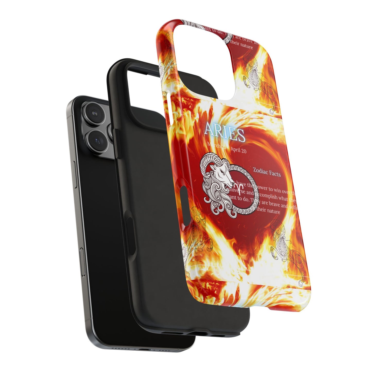 Aries Zodiac Phone Cases, Astrology, Bold Design, Gift for Her, Unique, Durable Cellphone Cover