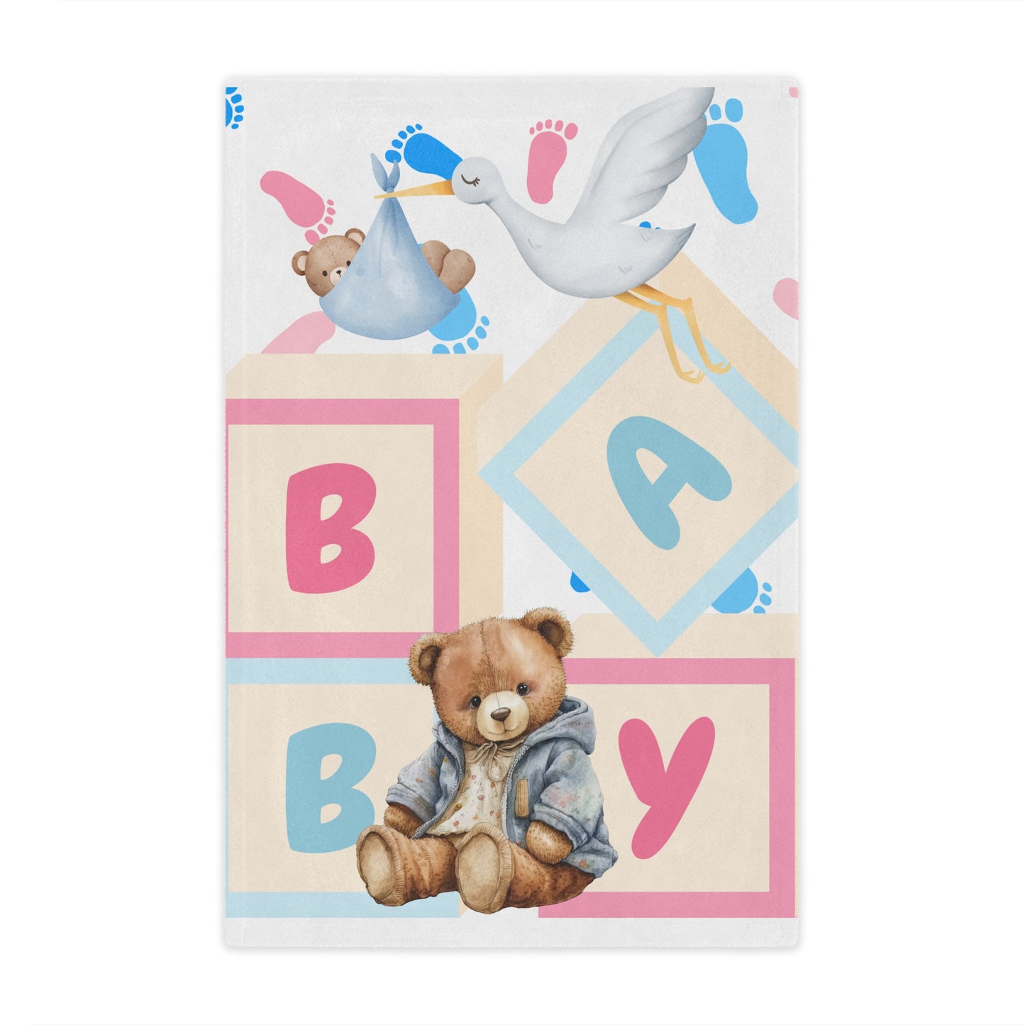Baby Minky Blanket, Cozy Newborn Blanket, Cute Baby Shower Gift, Nursery Decor Blanket, Soft Plush Baby Blanket