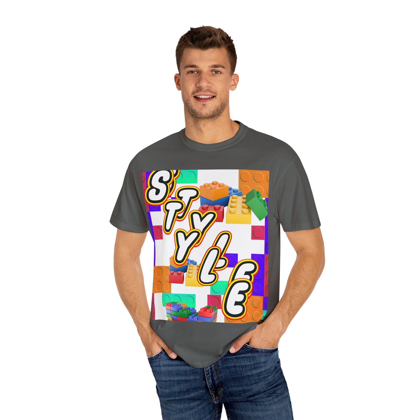 Colorful Youthful T-shirt with Playful STYLE Design, Casual Wear, Gift for Friends, Summer Outfits, Fun Fashion Tee