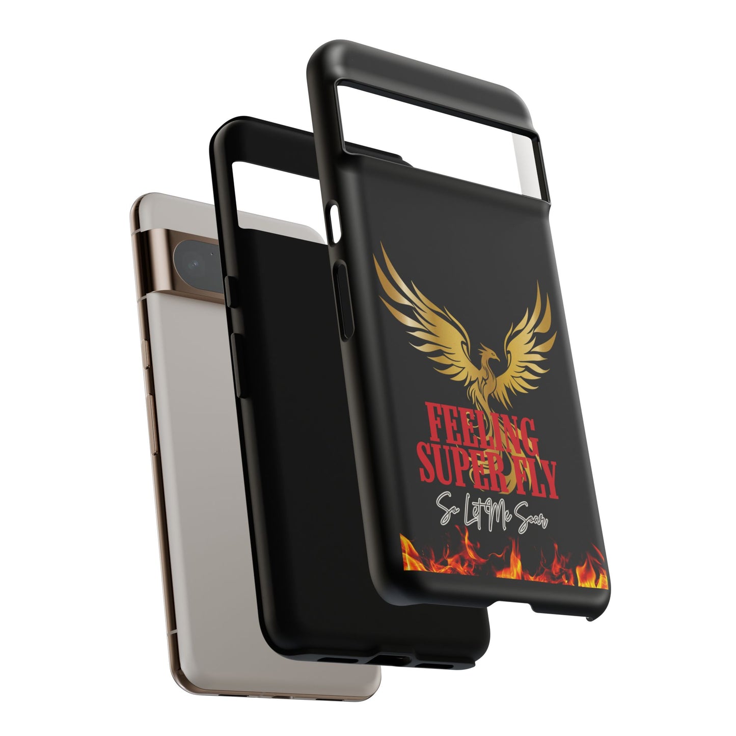 Phoenix Design Tough Phone Case | Feeling Super Fly | Gift for Trendsetters, Stylish Protection, Birthday, Holiday Cell Cover