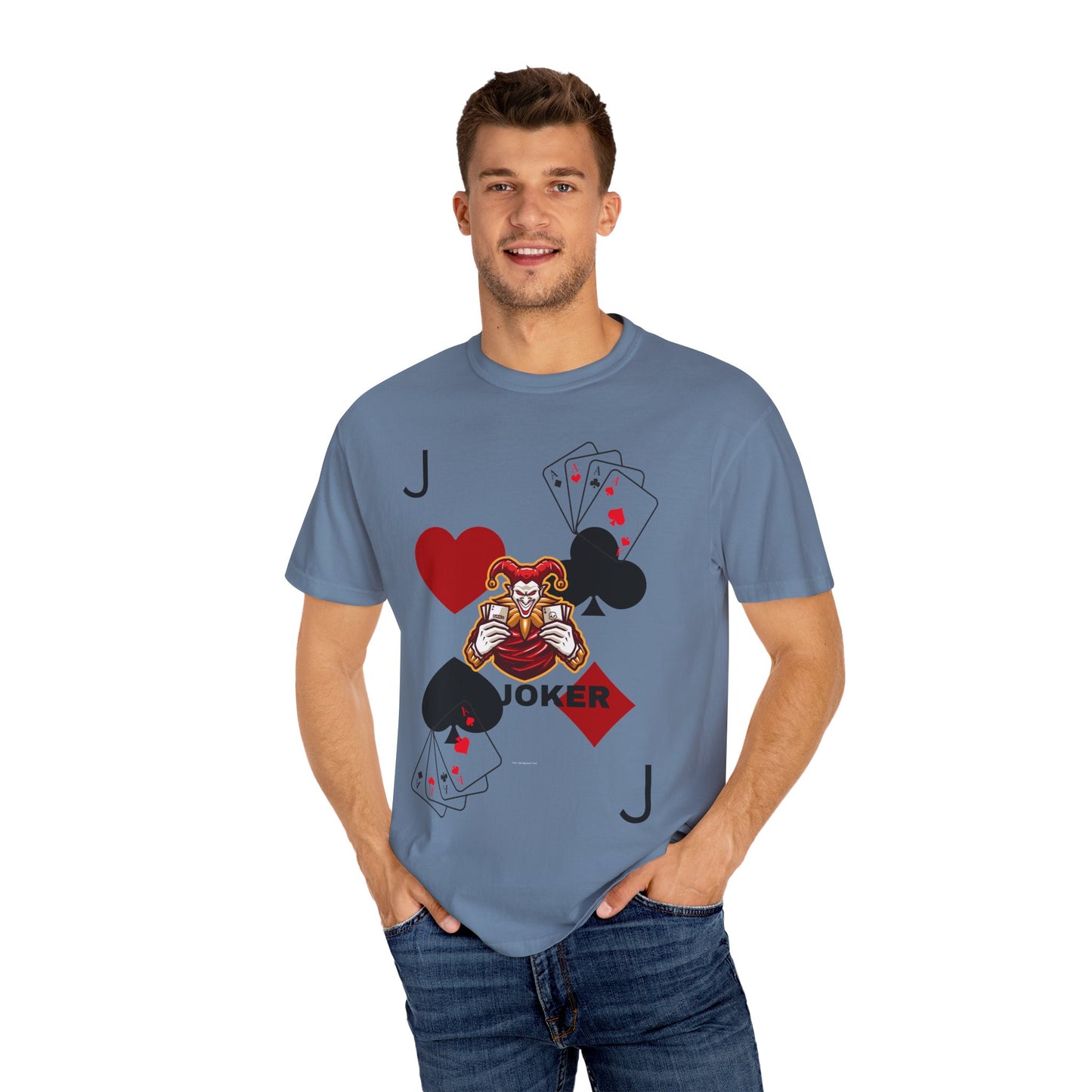 Joker Inspired Unisex Garment-Dyed T-Shirt - Perfect for Gamers, Fun Parties, Costume Events, Casual Wear, Gift Ideas