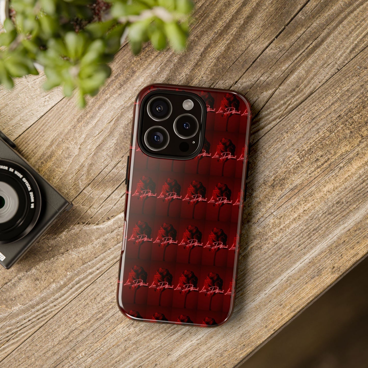 Red Patterned Phone Case | Tough Cases for Stylish Protection, Trendy Cell Cover, Unique Gifts for Tech Lovers, Modern Design