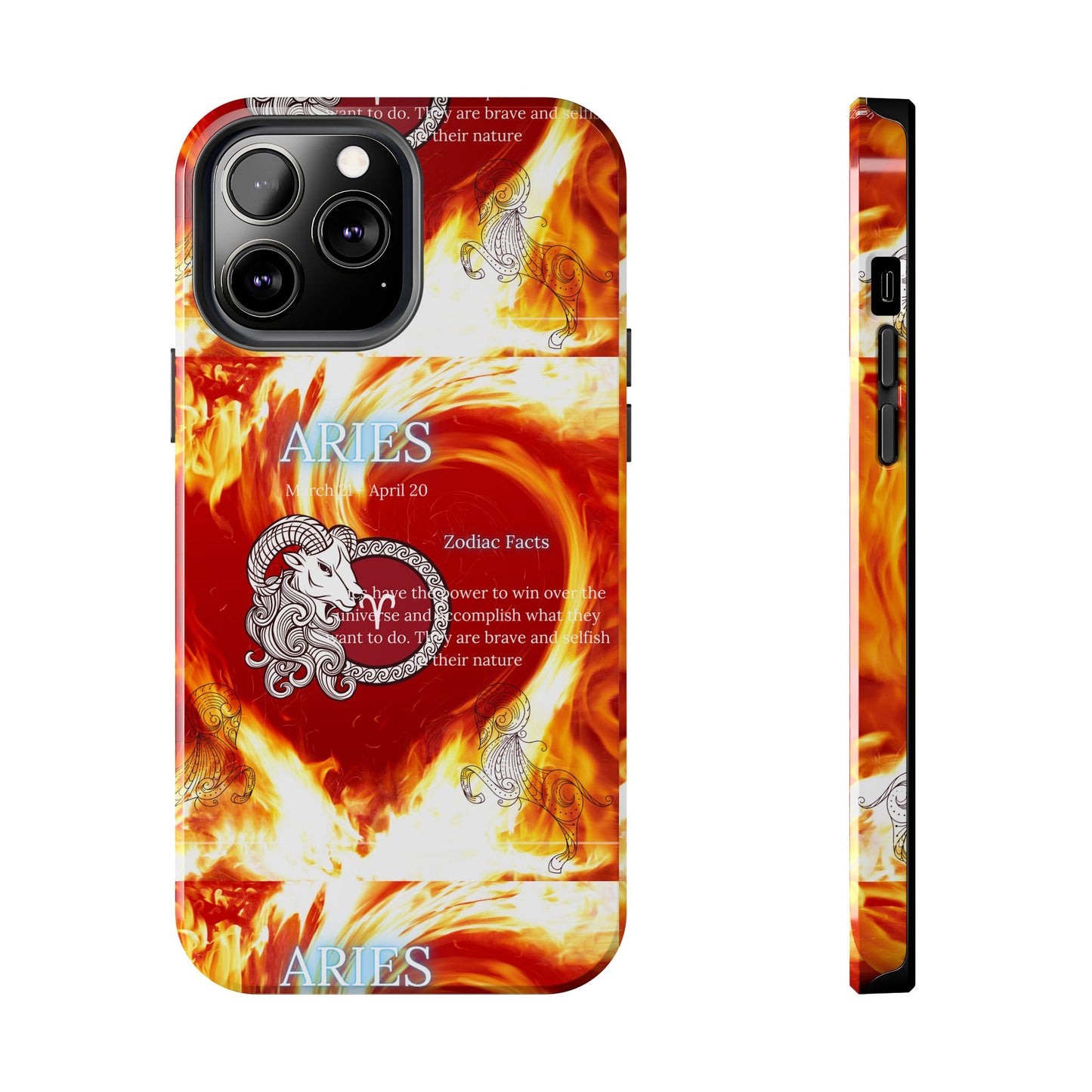 Aries Zodiac Phone Cases, Astrology, Bold Design, Gift for Her, Unique, Durable Cellphone Cover