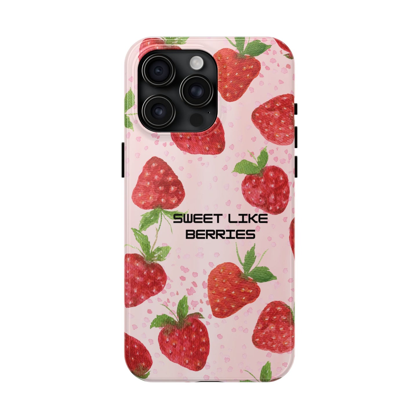 Sweet Like Berries Phone Case, Cute Tough Phone Cases, Berry Pattern Phone Cover, Berry Aesthetic Accessories, Gift for Berry Lovers