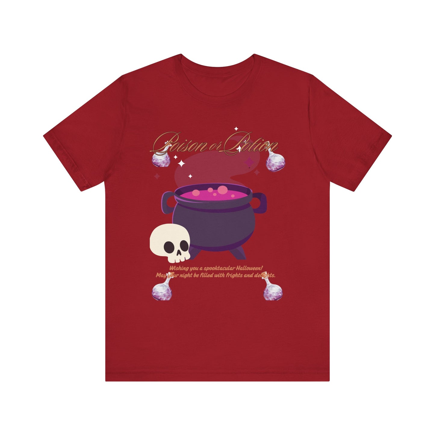 Potion-Themed Unisex Jersey T-Shirt | Perfect for Halloween, Witchy Vibes, Gift for Her, Everyday Wear, and Cozy Nights
