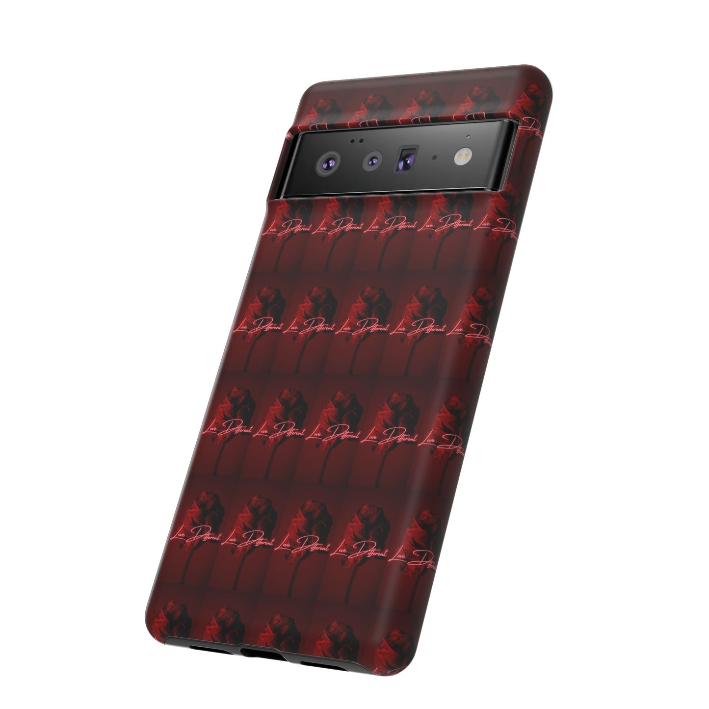 Red Patterned Phone Case | Tough Cases for Stylish Protection, Trendy Cell Cover, Unique Gifts for Tech Lovers, Modern Design