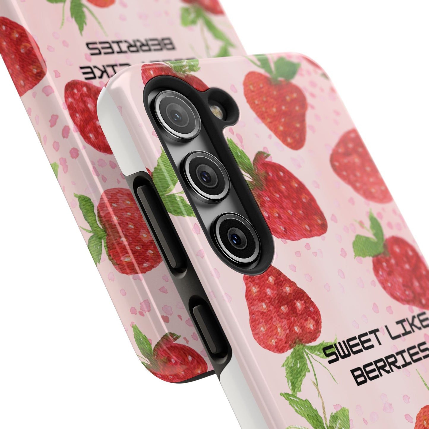 Sweet Like Berries Phone Case, Cute Tough Phone Cases, Berry Pattern Phone Cover, Berry Aesthetic Accessories, Gift for Berry Lovers