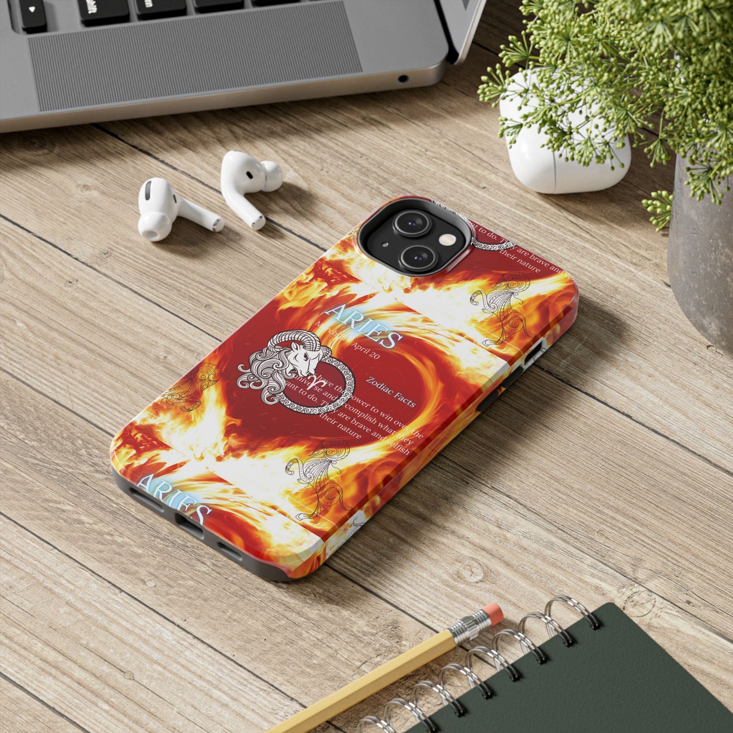 Aries Zodiac Phone Cases, Astrology, Bold Design, Gift for Her, Unique, Durable Cellphone Cover