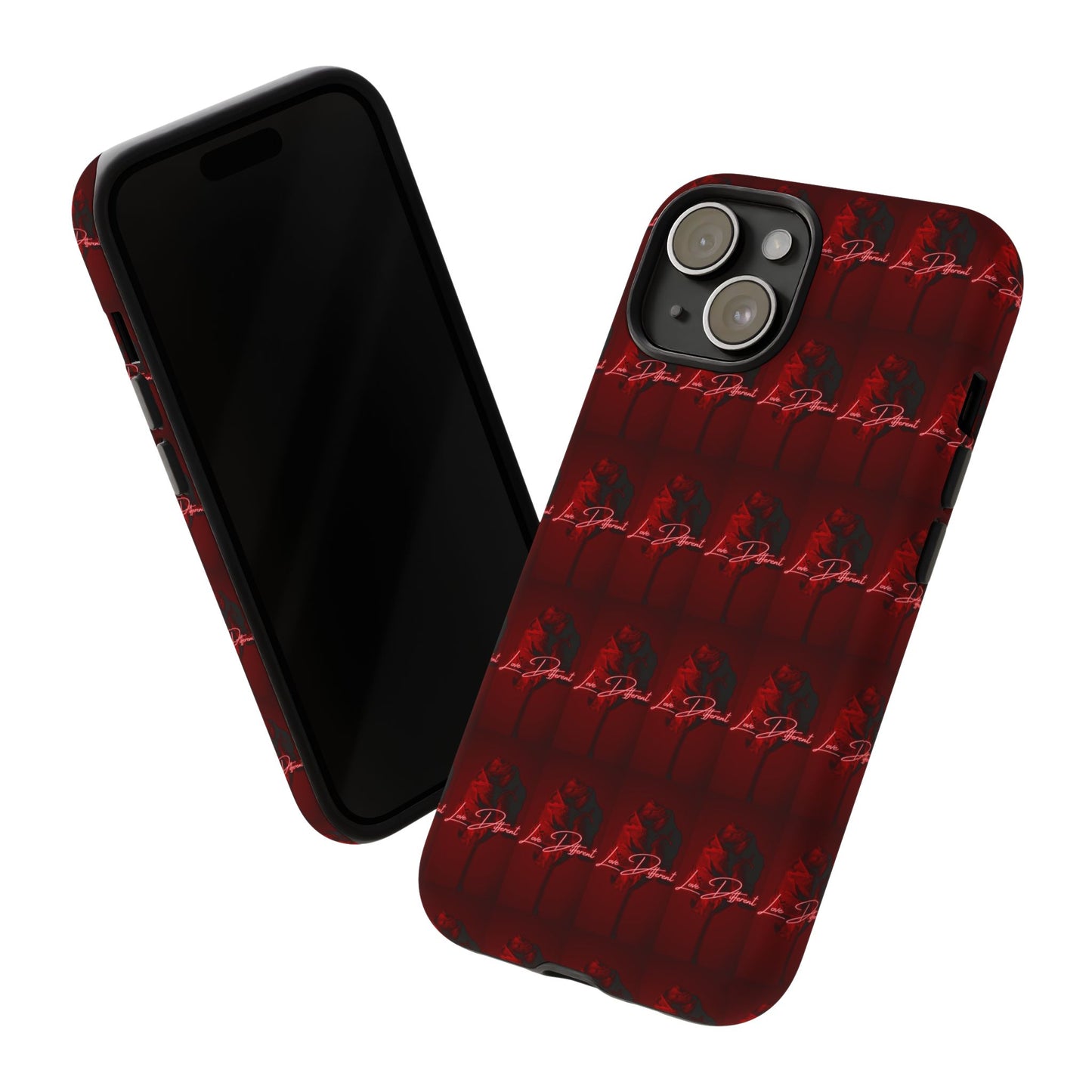 Red Patterned Phone Case | Tough Cases for Stylish Protection, Trendy Cell Cover, Unique Gifts for Tech Lovers, Modern Design