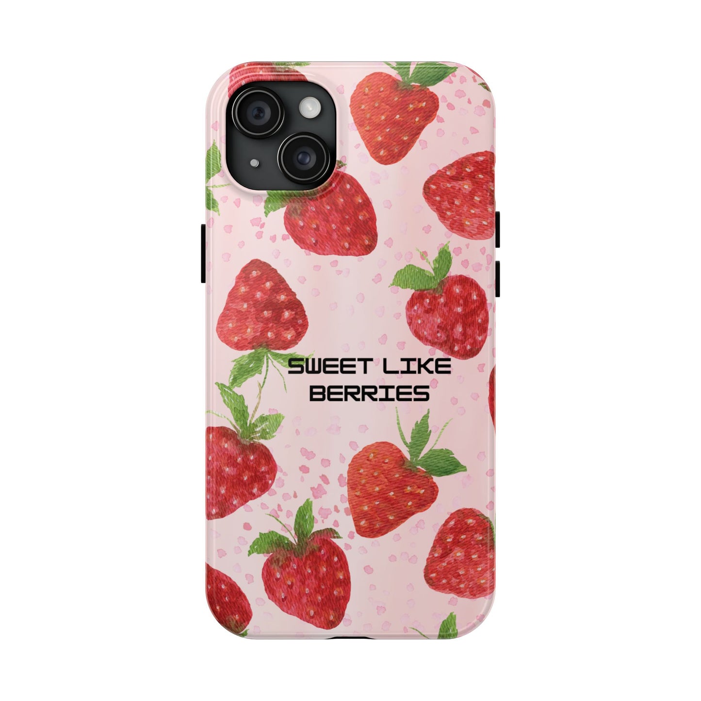 Sweet Like Berries Phone Case, Cute Tough Phone Cases, Berry Pattern Phone Cover, Berry Aesthetic Accessories, Gift for Berry Lovers