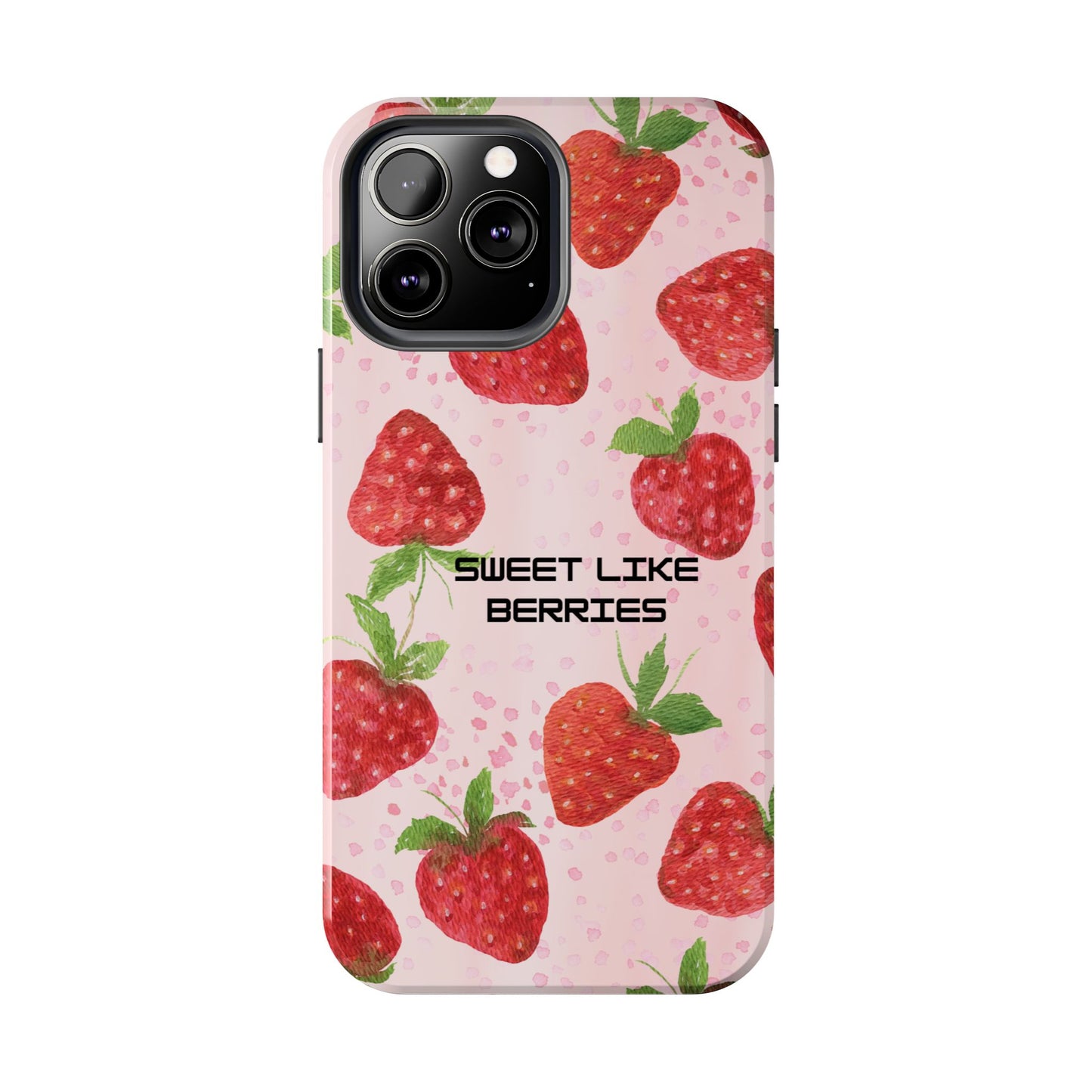 Sweet Like Berries Phone Case, Cute Tough Phone Cases, Berry Pattern Phone Cover, Berry Aesthetic Accessories, Gift for Berry Lovers