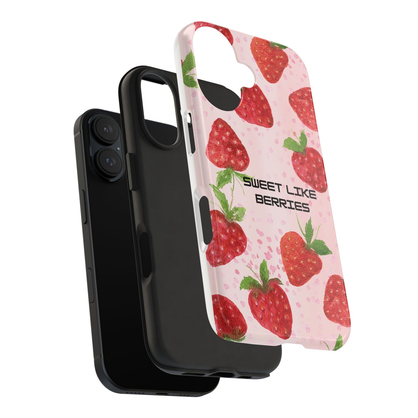 Sweet Like Berries Phone Case, Cute Tough Phone Cases, Berry Pattern Phone Cover, Berry Aesthetic Accessories, Gift for Berry Lovers