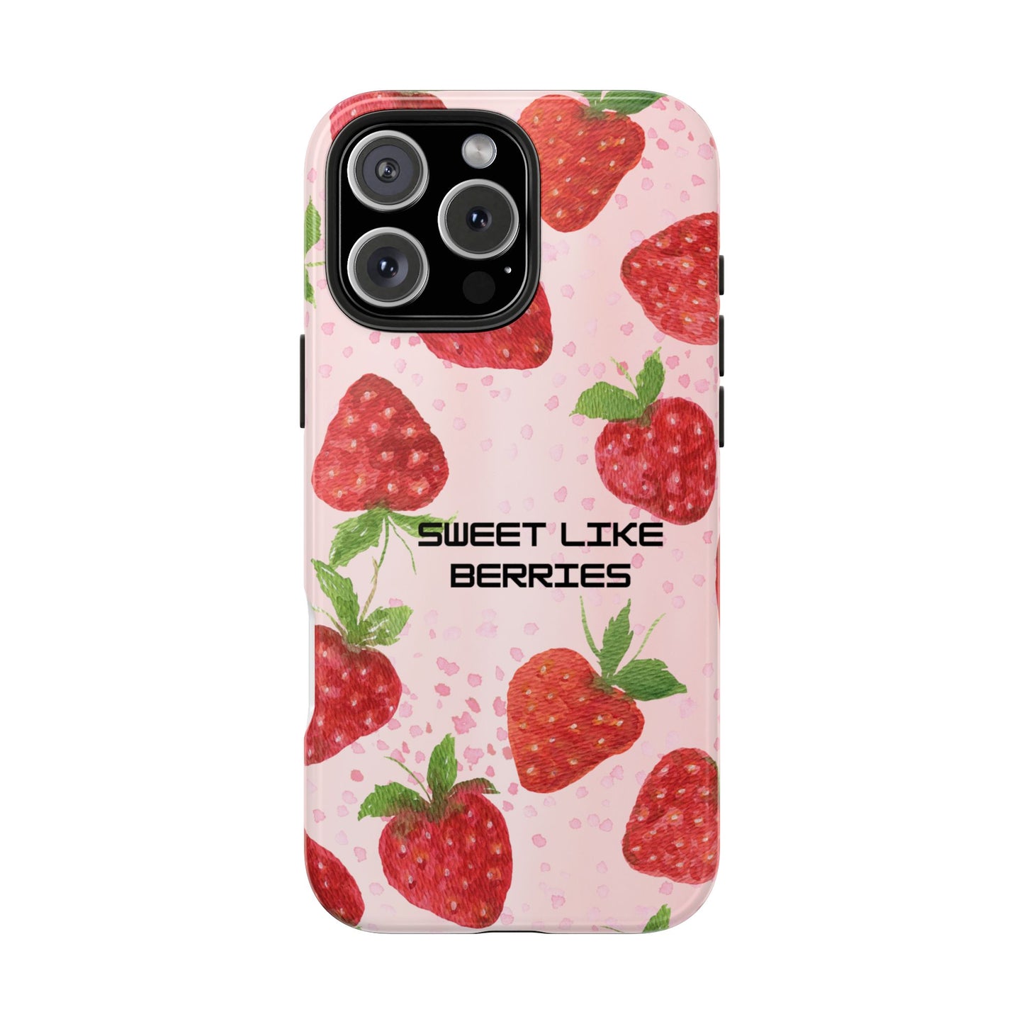 Sweet Like Berries Phone Case, Cute Tough Phone Cases, Berry Pattern Phone Cover, Berry Aesthetic Accessories, Gift for Berry Lovers