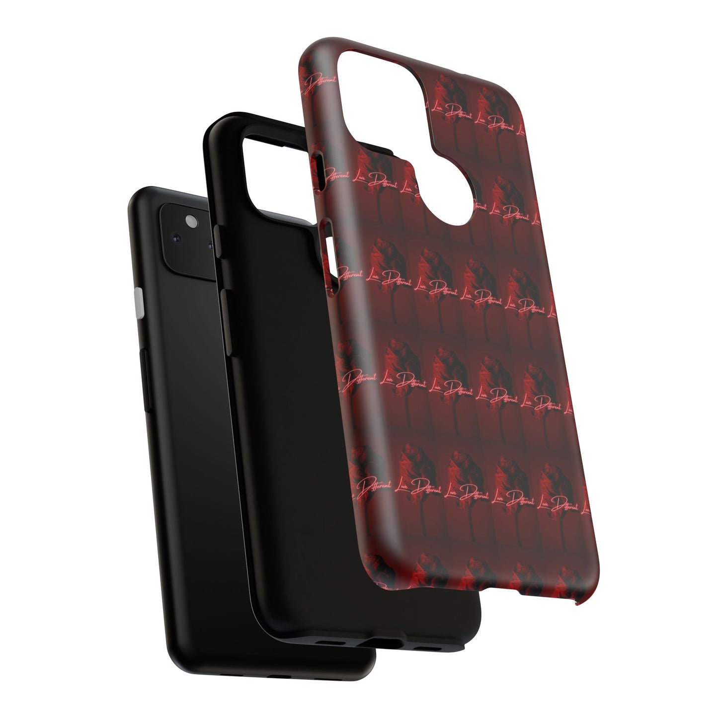 Red Patterned Phone Case | Tough Cases for Stylish Protection, Trendy Cell Cover, Unique Gifts for Tech Lovers, Modern Design